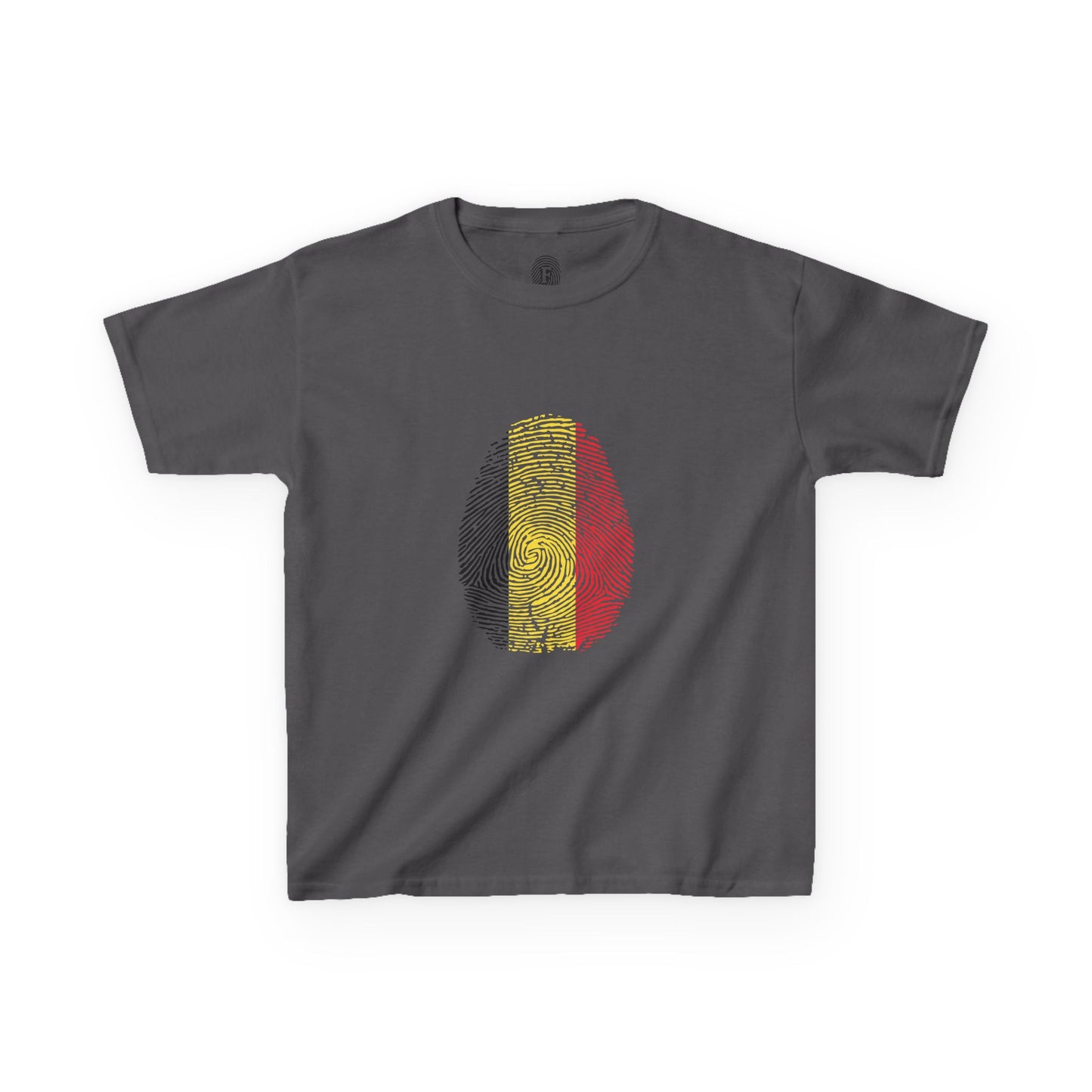 BELGIUM Fingerprint flag Soccer World Cup Fan T-Shirt (KIDS - UNISEX)