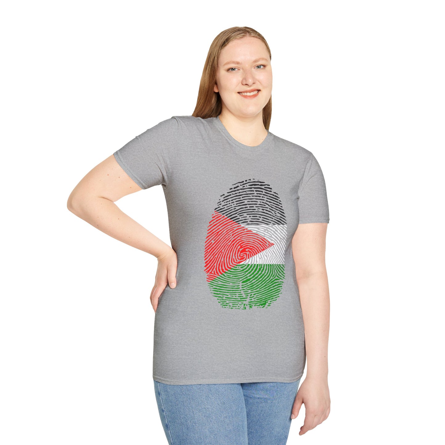 PALESTINE Fingerprint flag Soccer World Cup Fan T-Shirt (WOMEN)