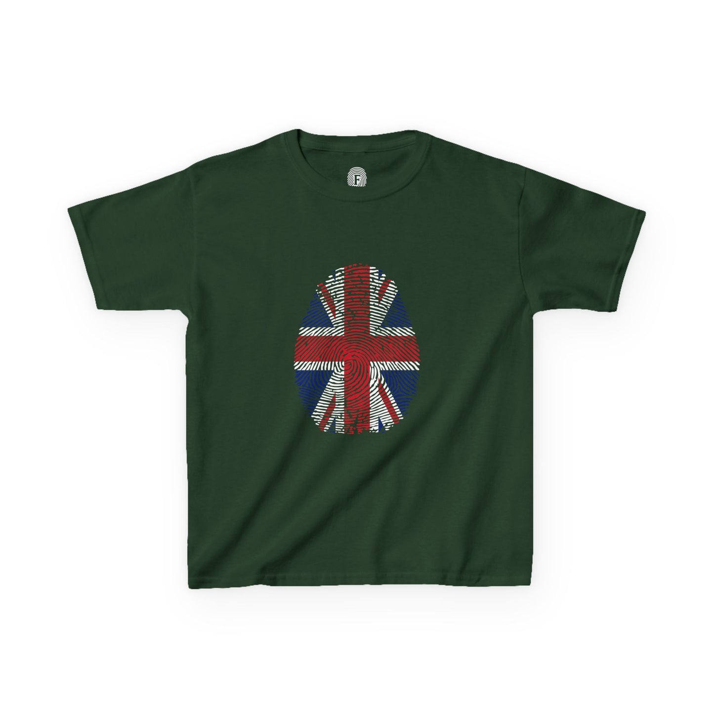 UK Fingerprint flag Soccer World Cup Fan T-Shirt (KIDS - UNISEX)