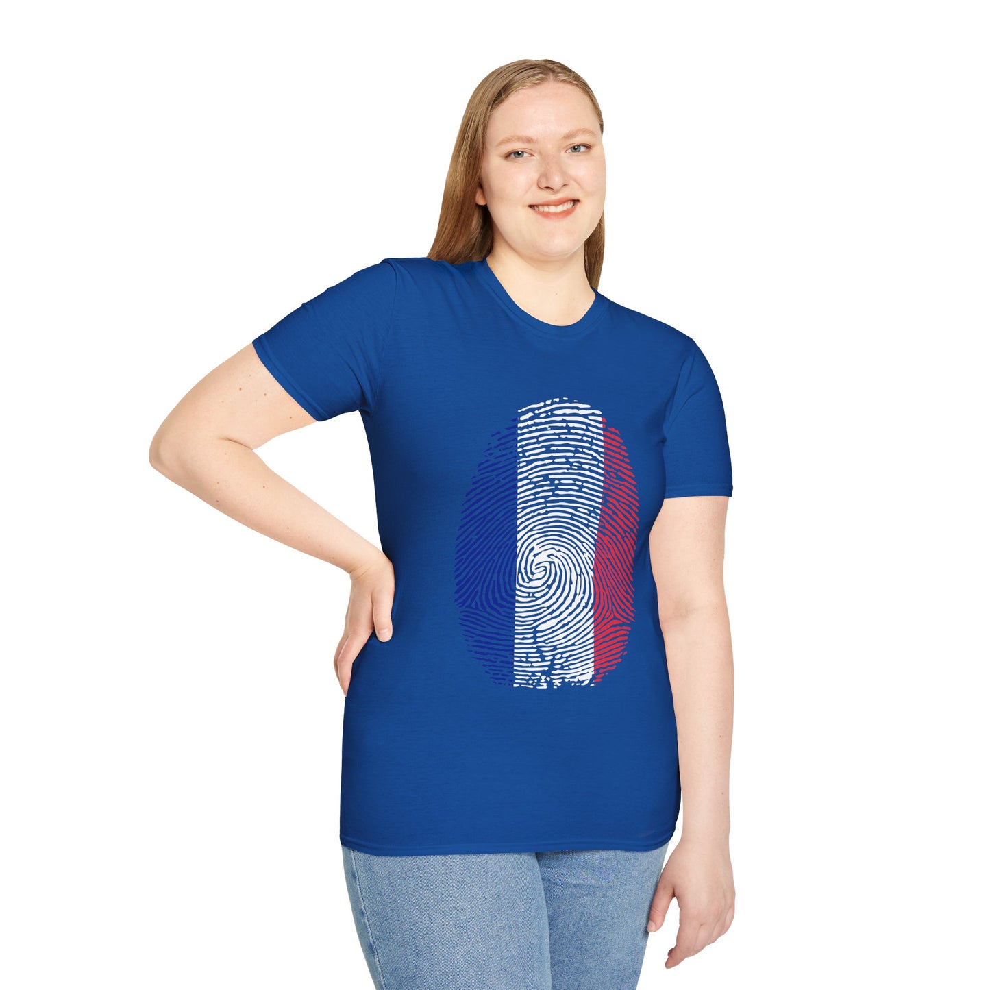 FRANCE Fingerprint flag Soccer World Cup Fan T-Shirt (WOMEN)
