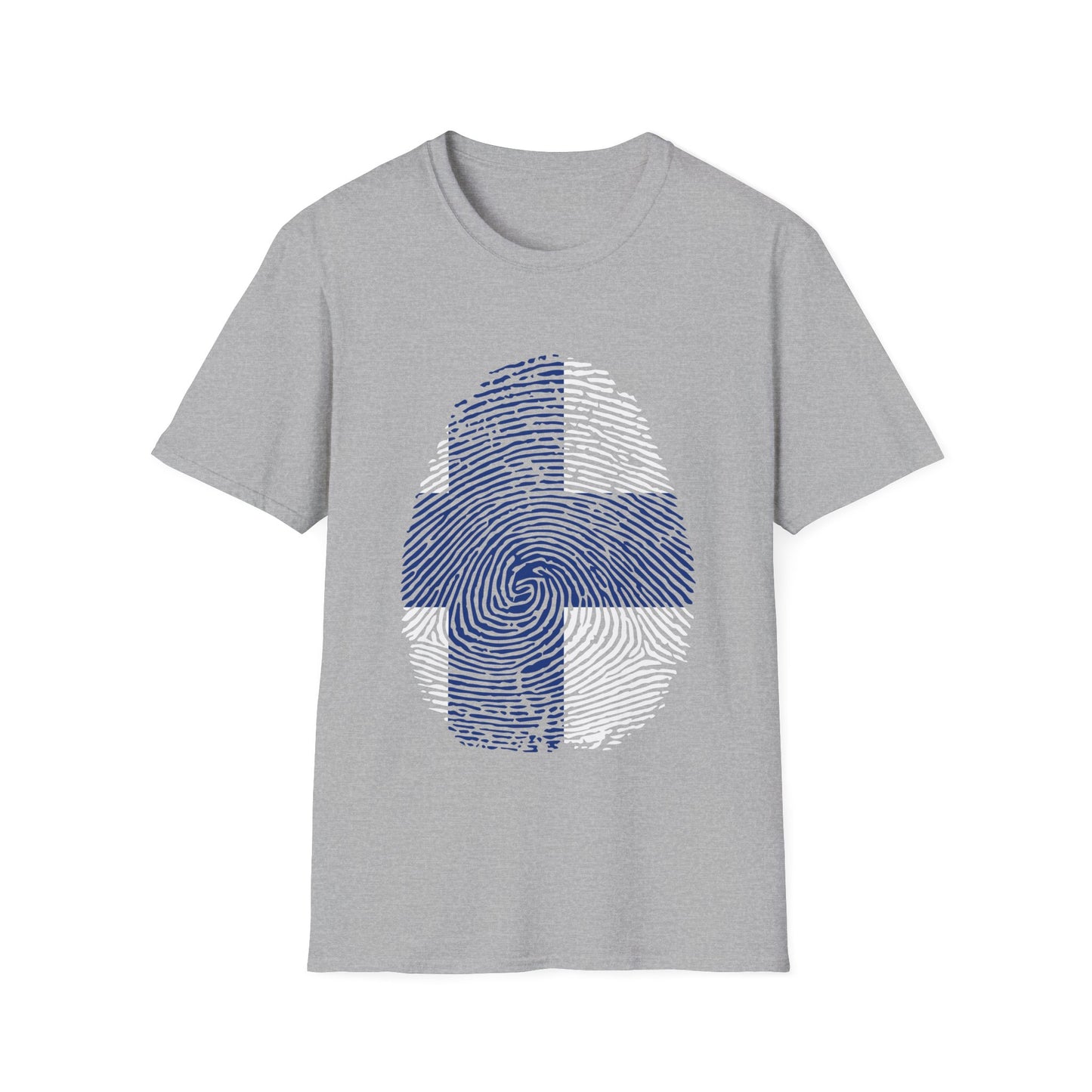 FINLAND Fingerprint flag Soccer World Cup Fan T-Shirt (WOMEN)