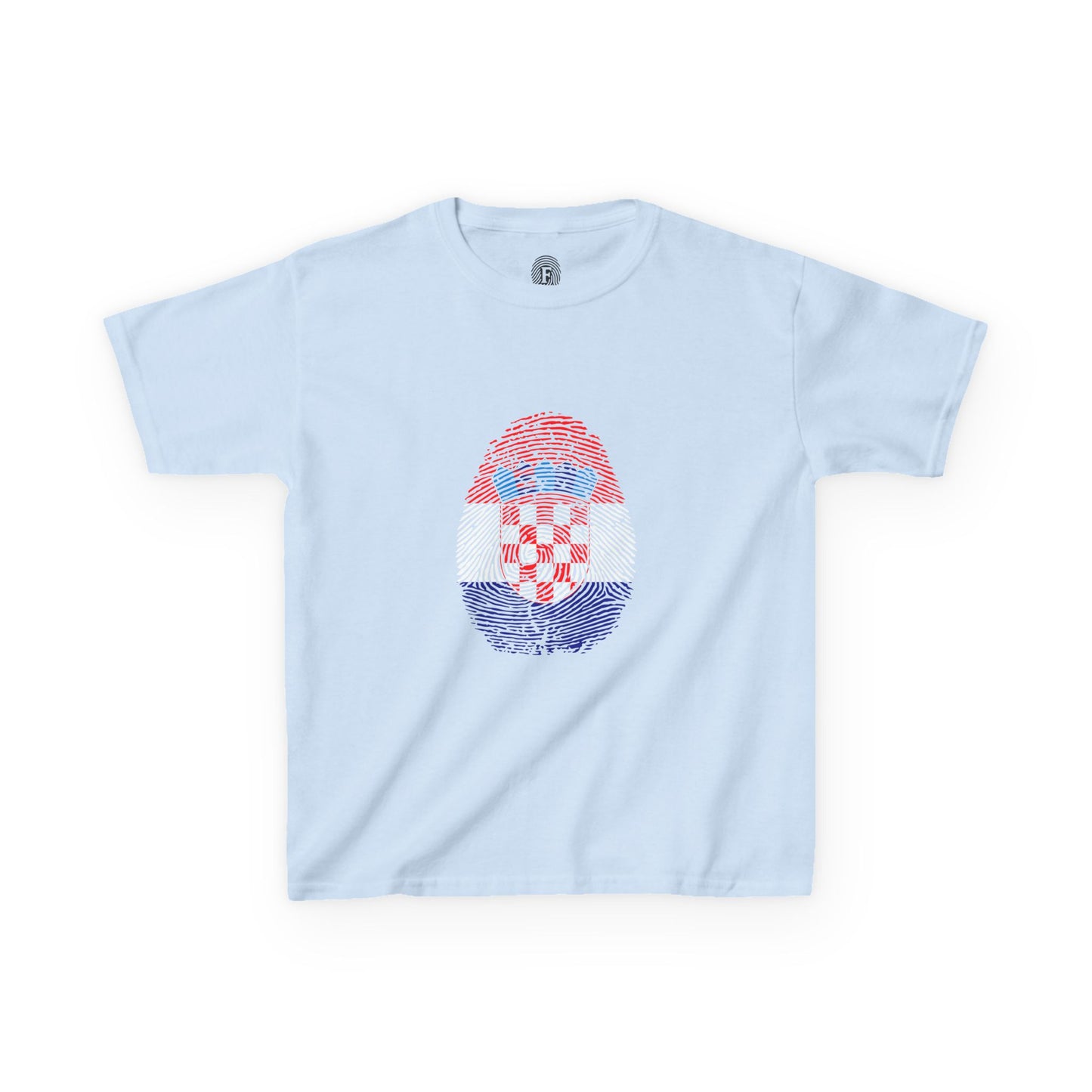 CROATIA Fingerprint flag Soccer World Cup Fan T-Shirt (KIDS - UNISEX)