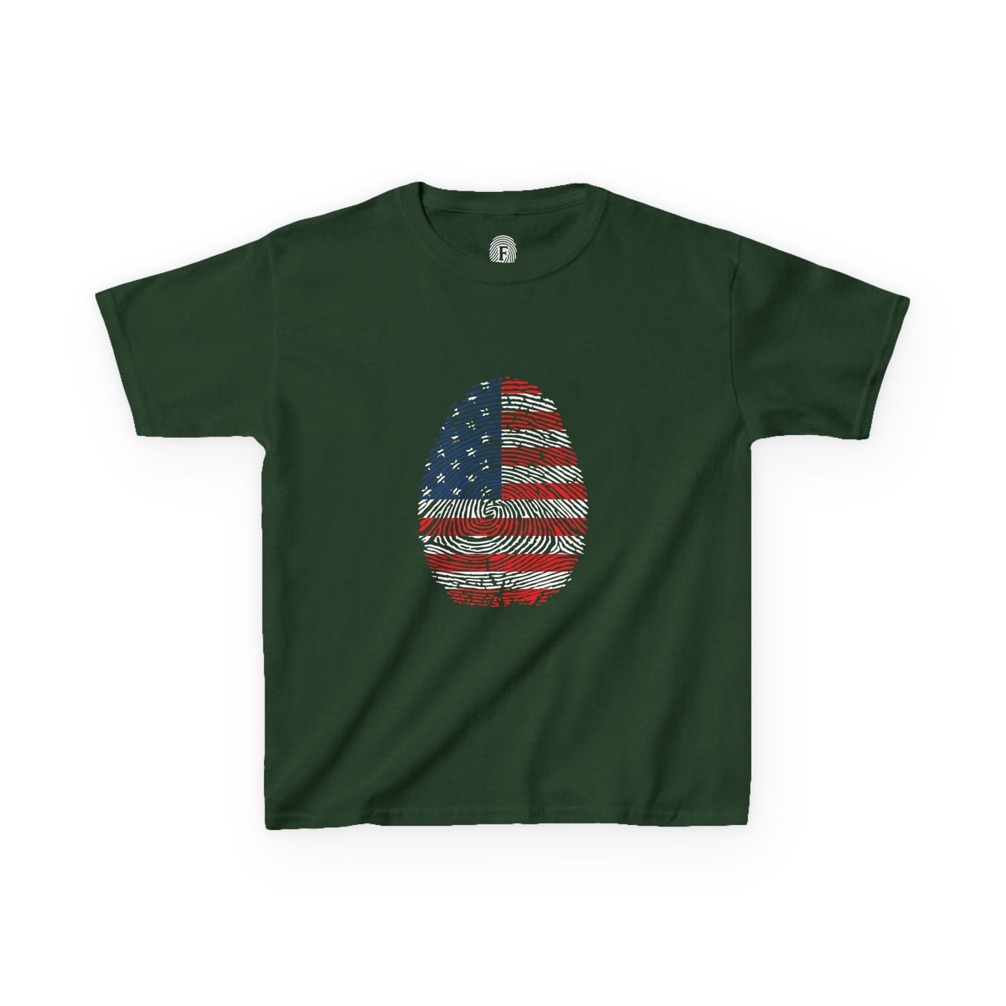 USA Fingerprint flag Soccer World Cup Fan T-Shirt (KIDS - UNISEX)
