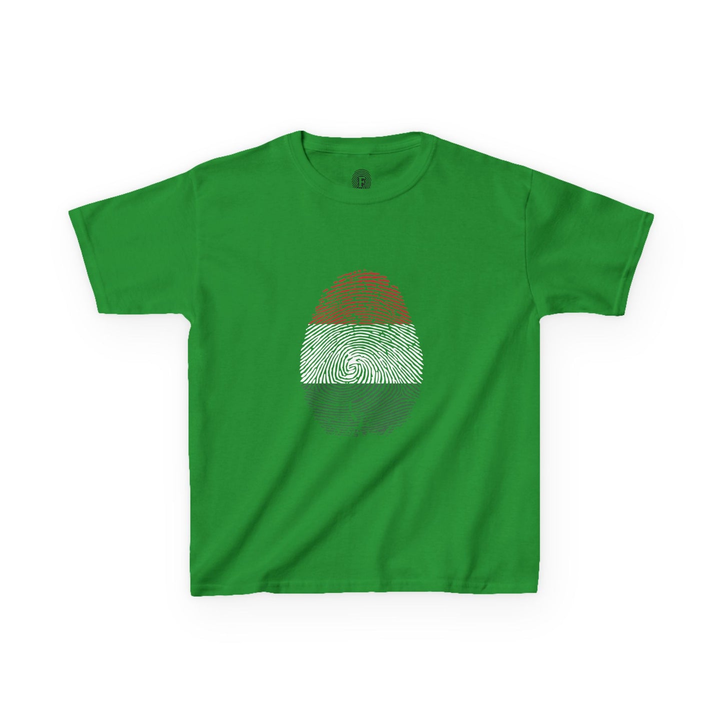 HUNGARY Fingerprint flag Soccer World Cup Fan T-Shirt (KIDS - UNISEX)