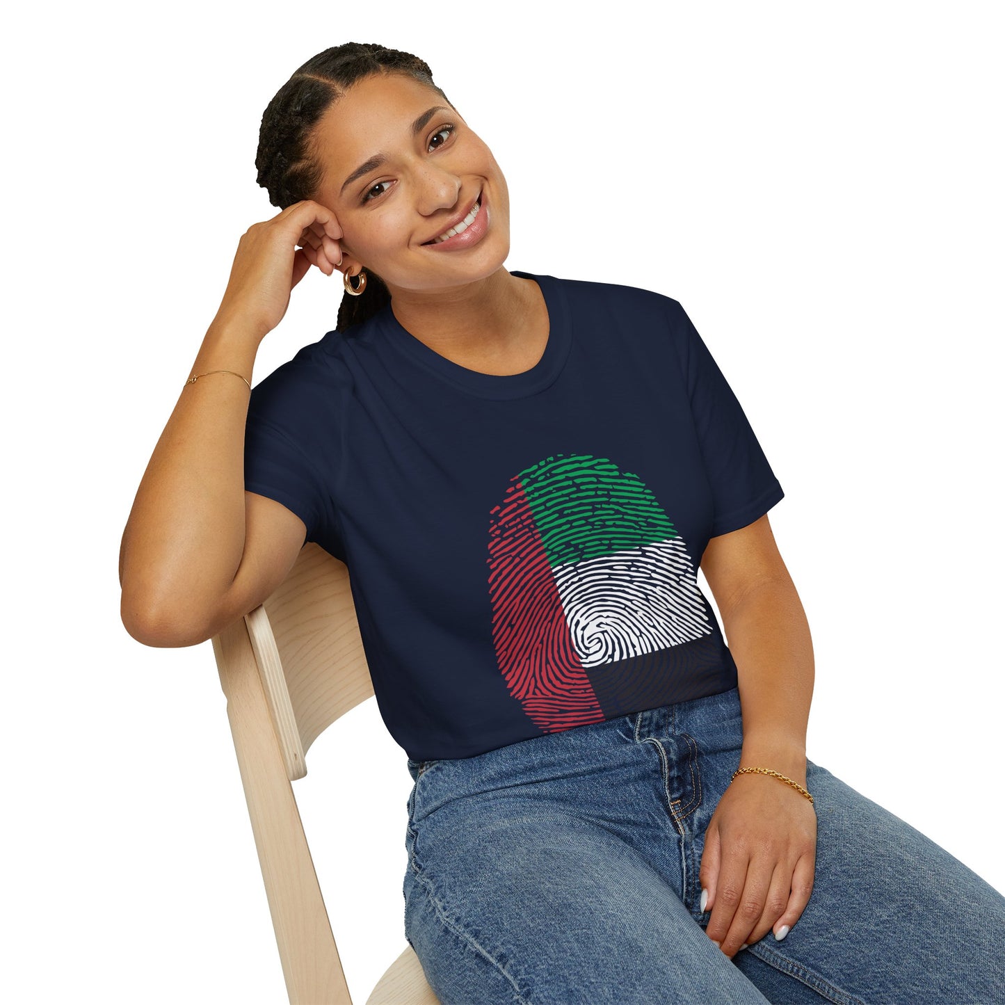 UAE Fingerprint flag Soccer World Cup Fan T-Shirt (WOMEN)