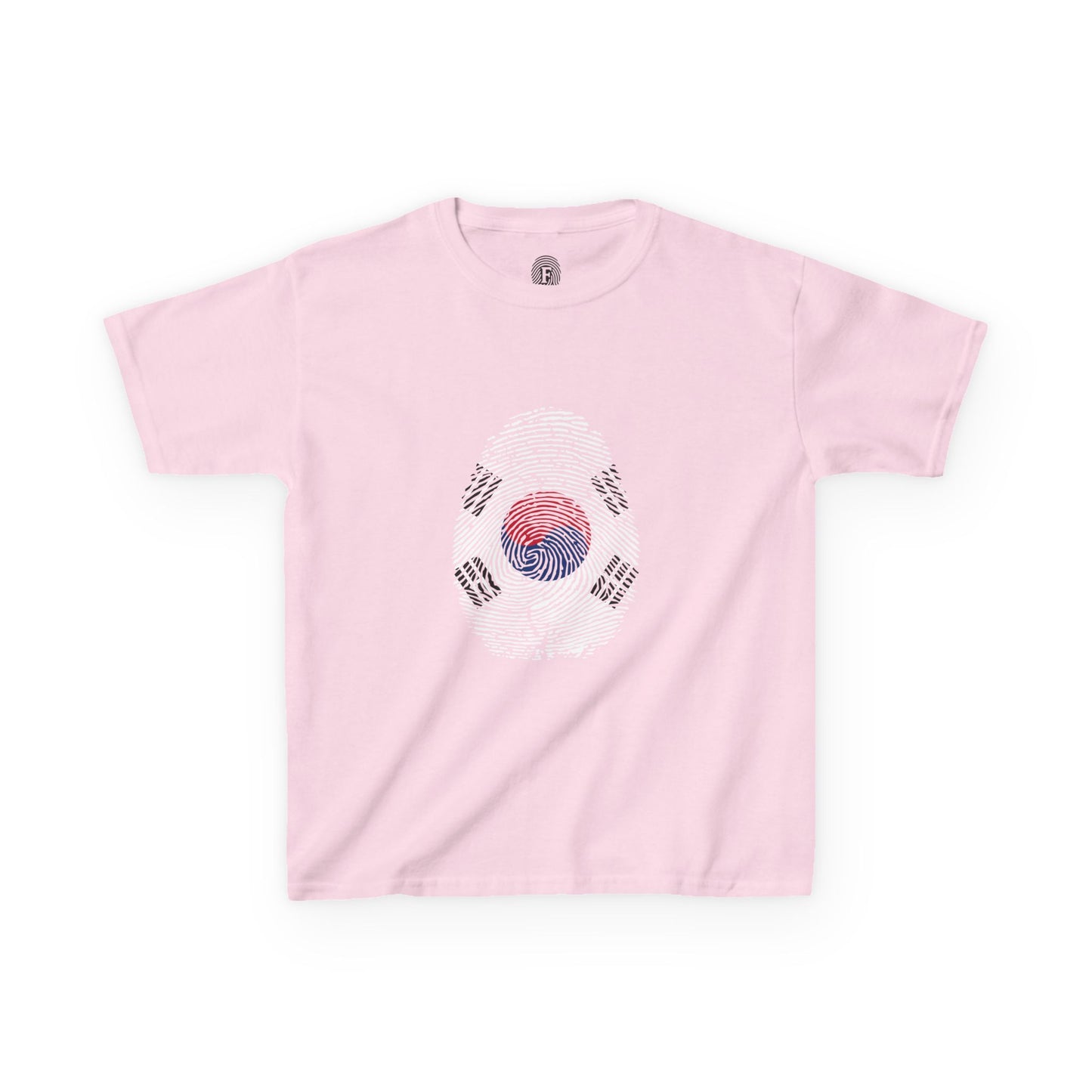 SOUTH KOREA Fingerprint flag Soccer World Cup Fan T-Shirt (KIDS - UNISEX)