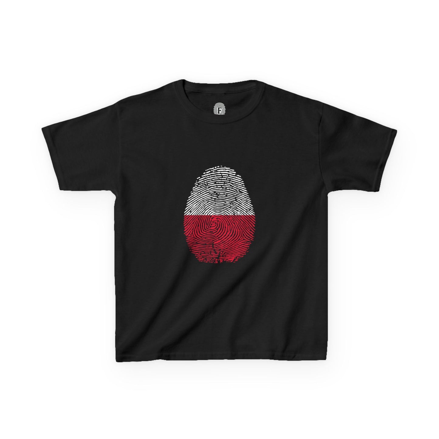 POLAND Fingerprint flag Soccer World Cup Fan T-Shirt (KIDS - UNISEX)