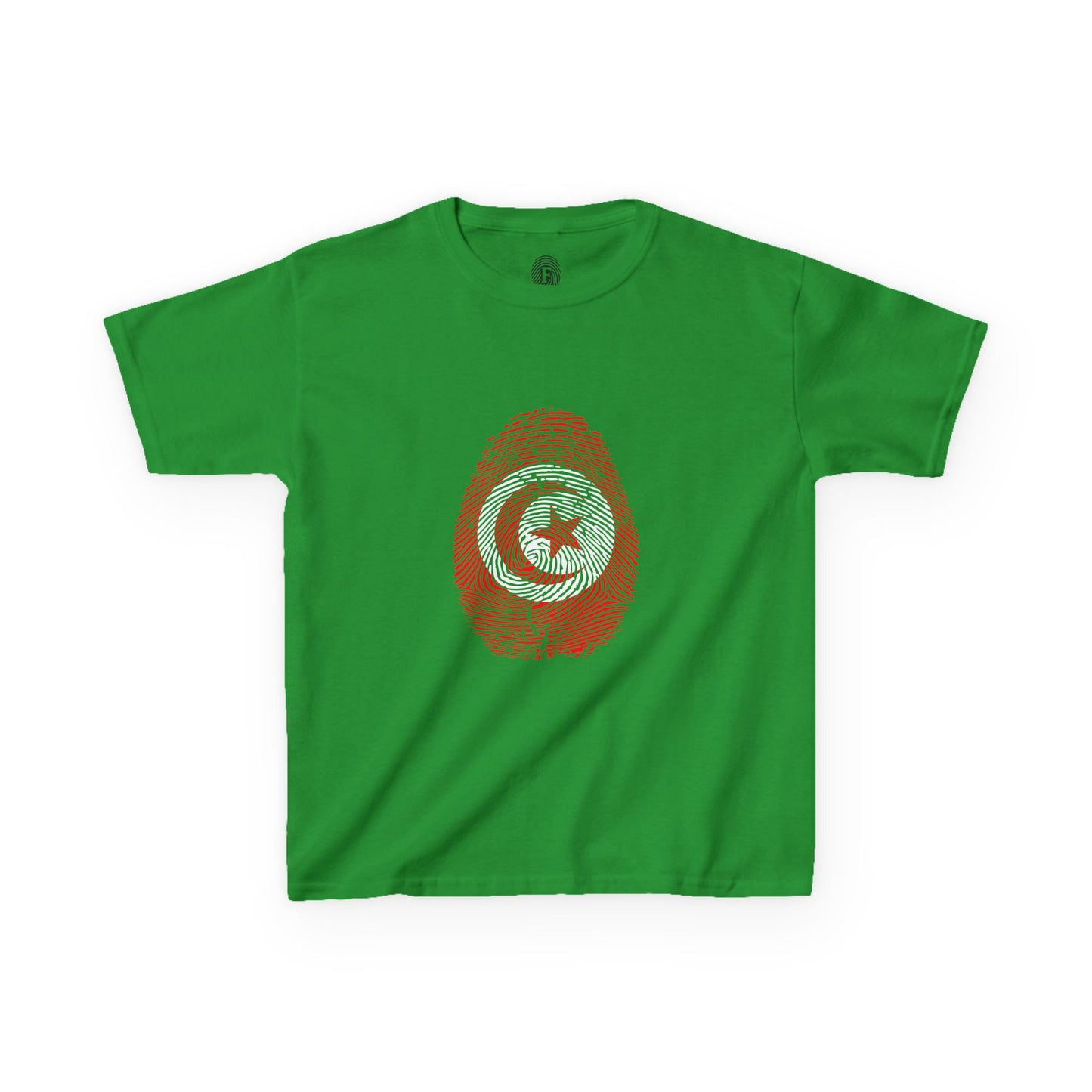 TUNISIA Fingerprint flag Soccer World Cup Fan T-Shirt (KIDS - UNISEX)