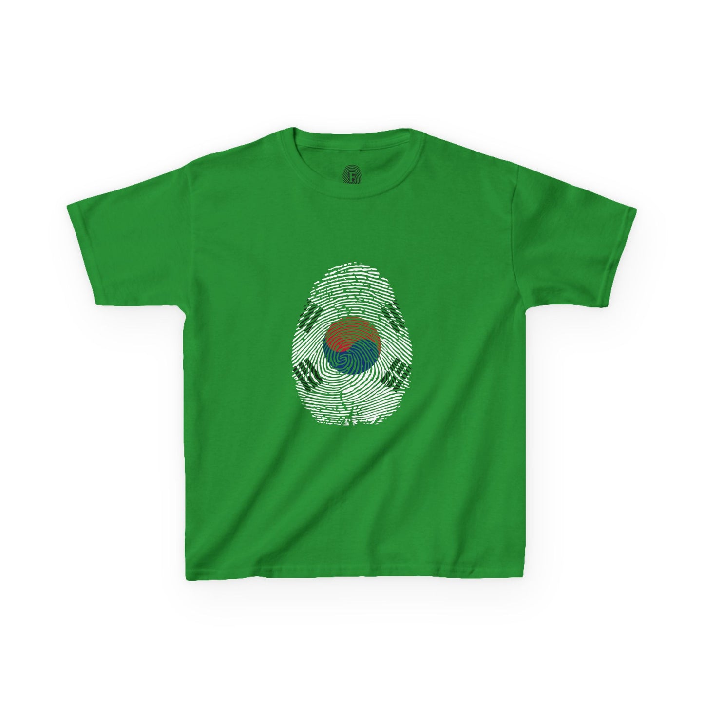 SOUTH KOREA Fingerprint flag Soccer World Cup Fan T-Shirt (KIDS - UNISEX)
