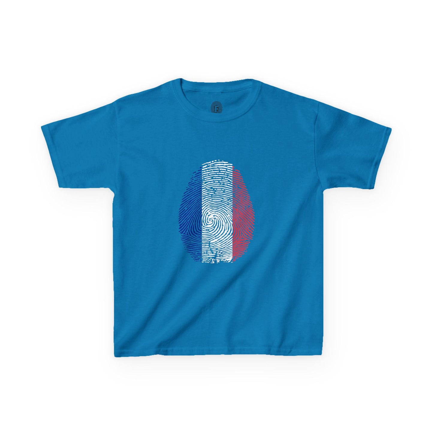 FRANCE Fingerprint flag Soccer World Cup Fan T-Shirt (KIDS - UNISEX)