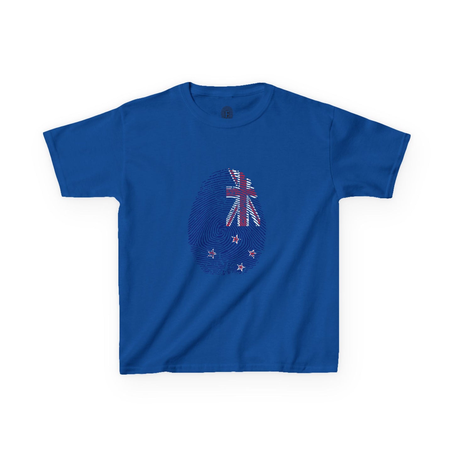 NEW ZEALAND Fingerprint flag Soccer World Cup Fan T-Shirt (KIDS - UNISEX)