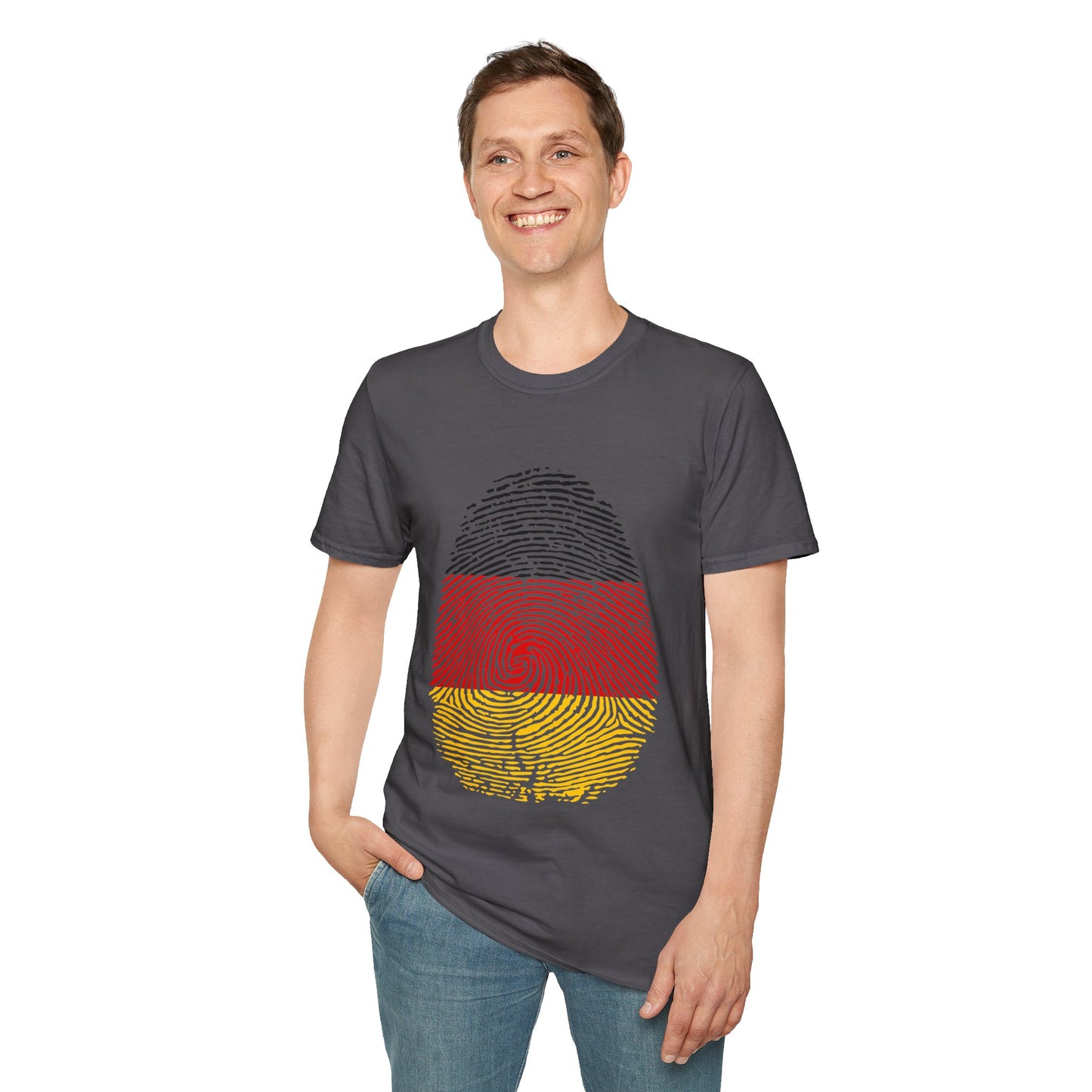 GERMANY Fingerprint flag Soccer World Cup Fan T-Shirt (MEN)