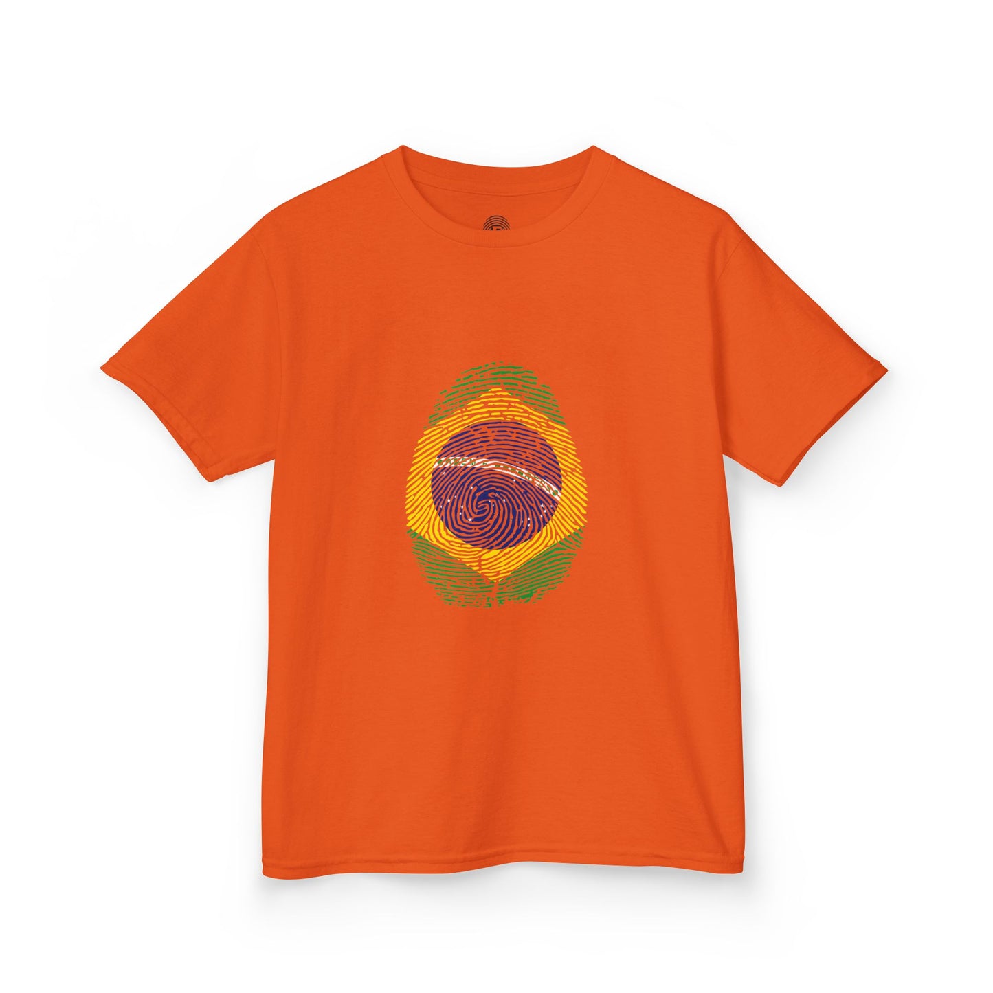BRAZIL Fingerprint flag Soccer World Cup Fan T-Shirt (KIDS - UNISEX)