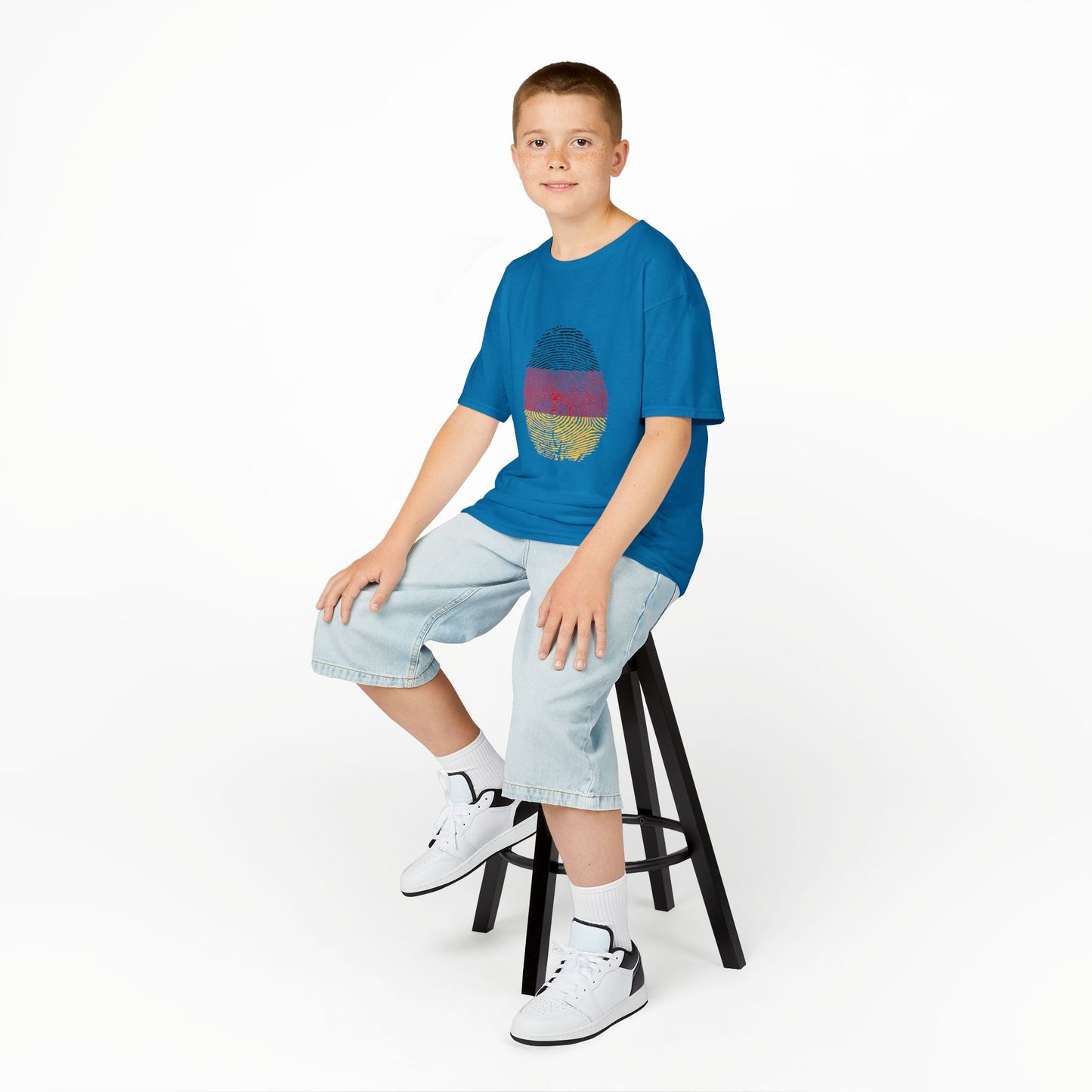 GERMANY Fingerprint flag Soccer World Cup Fan T-Shirt (KIDS - UNISEX)