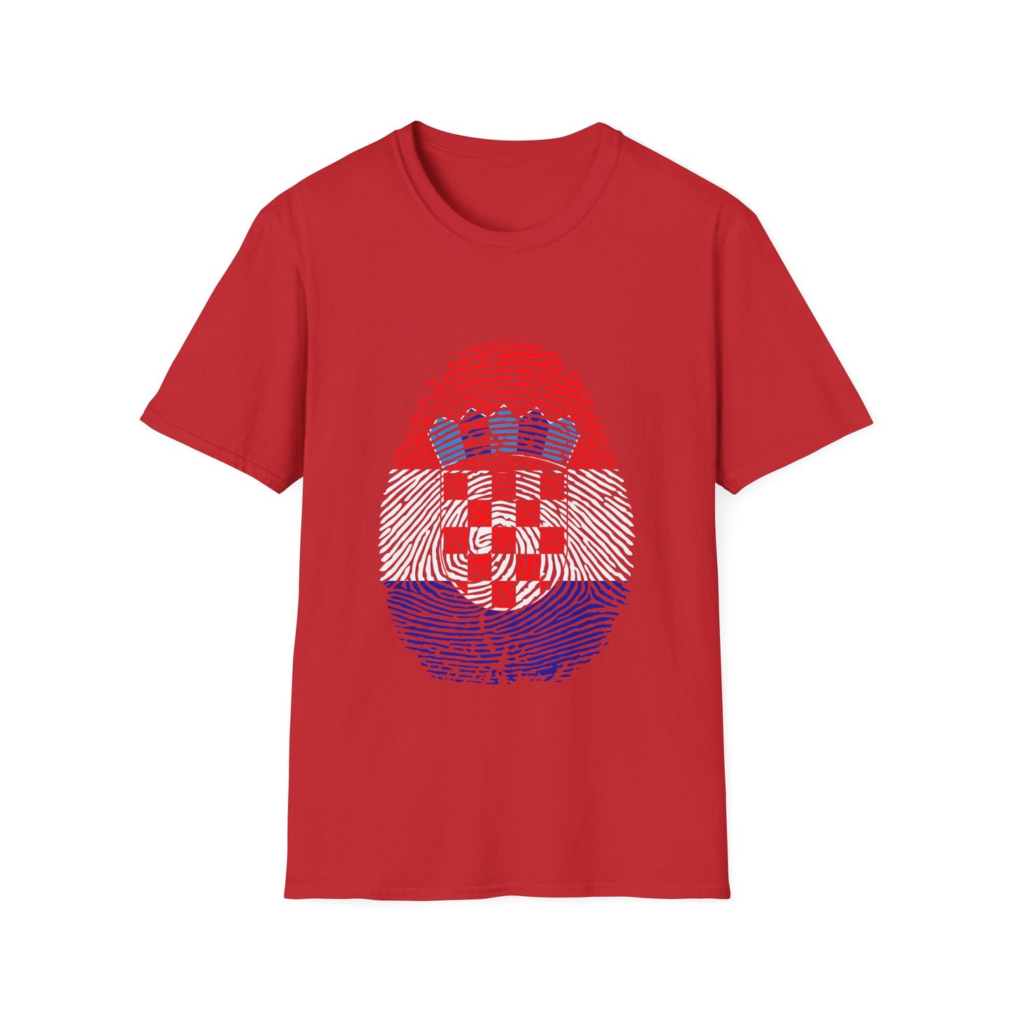 CROATIA Fingerprint flag Soccer World Cup Fan T-Shirt (WOMEN)