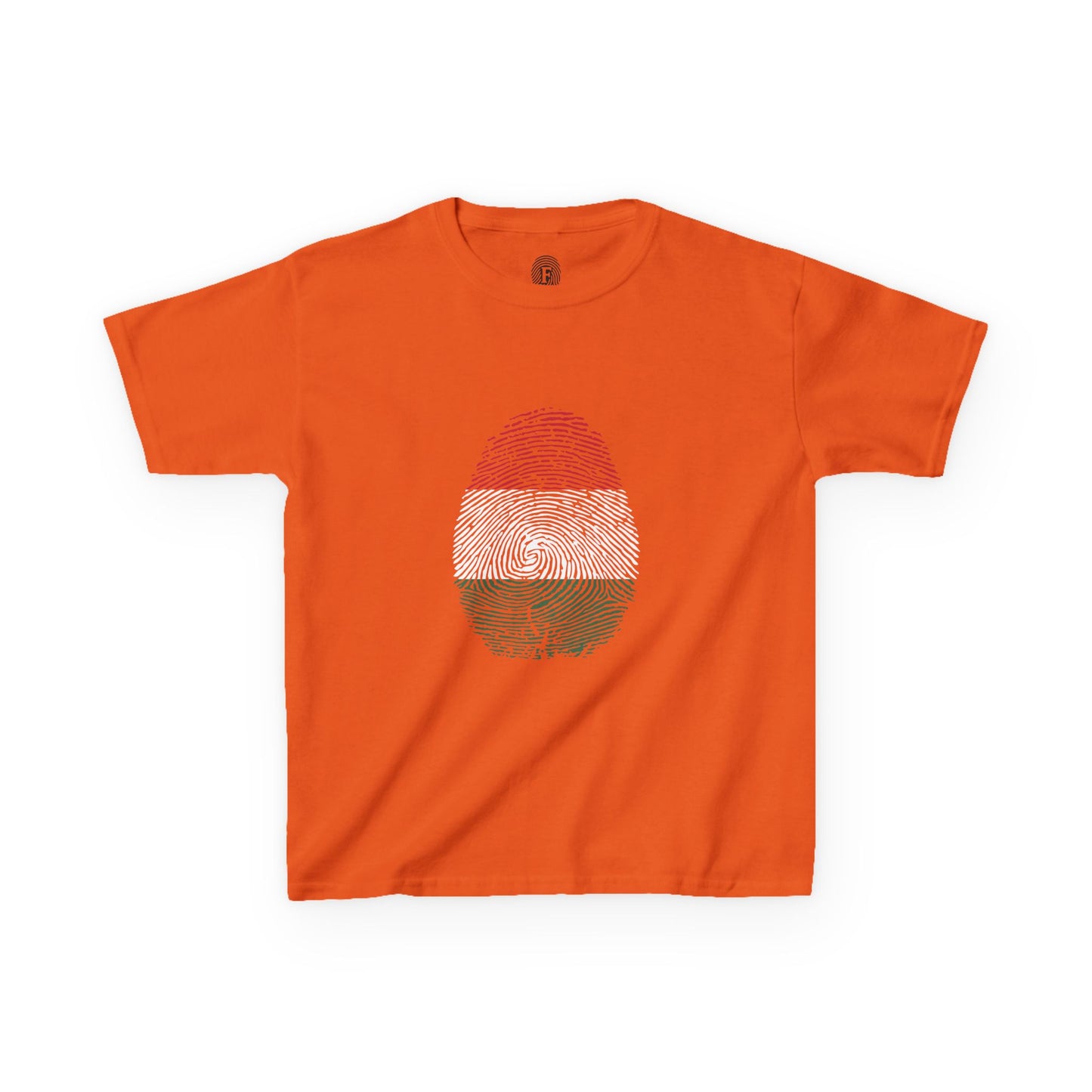 HUNGARY Fingerprint flag Soccer World Cup Fan T-Shirt (KIDS - UNISEX)