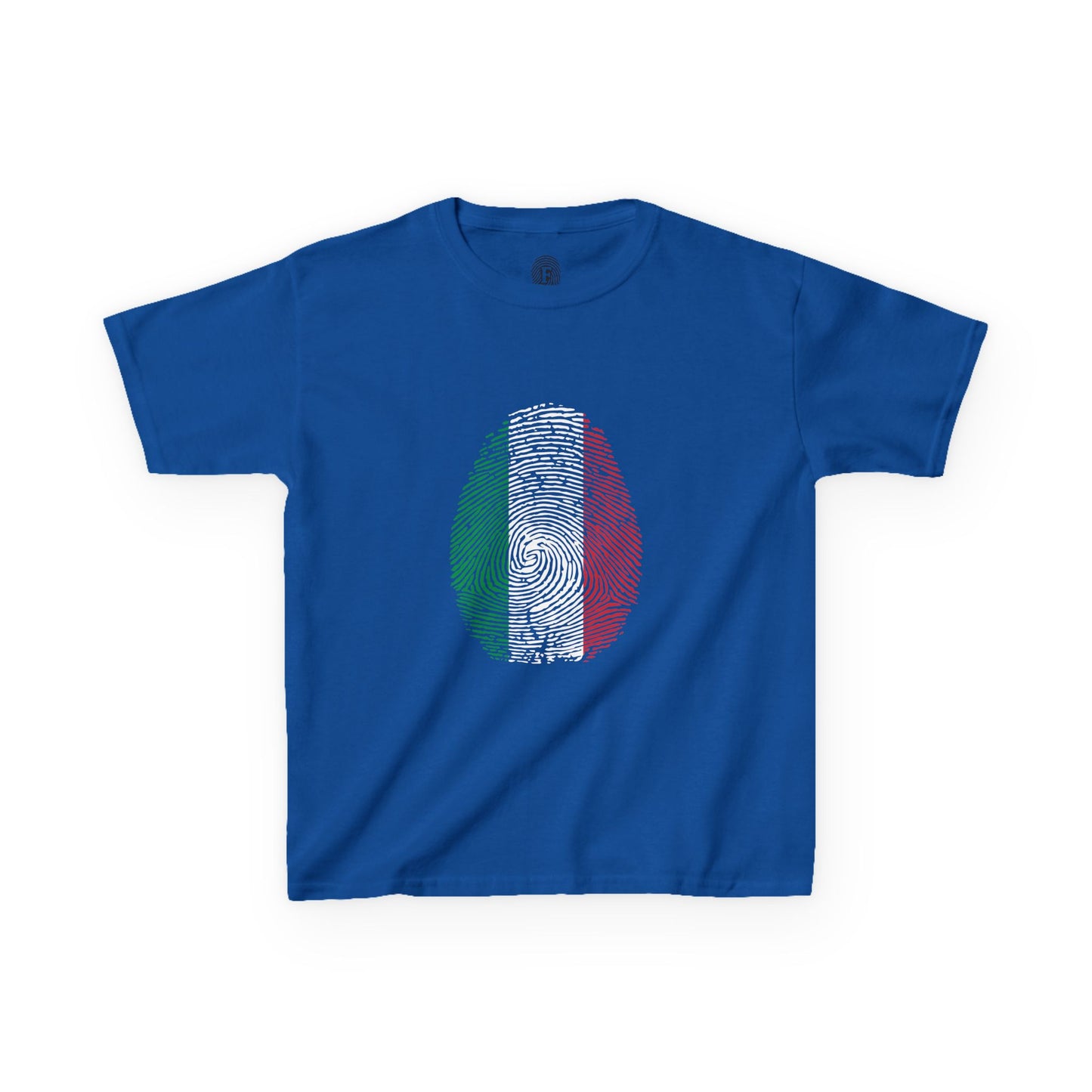 ITALY Fingerprint flag Soccer World Cup Fan T-Shirt (KIDS - UNISEX)