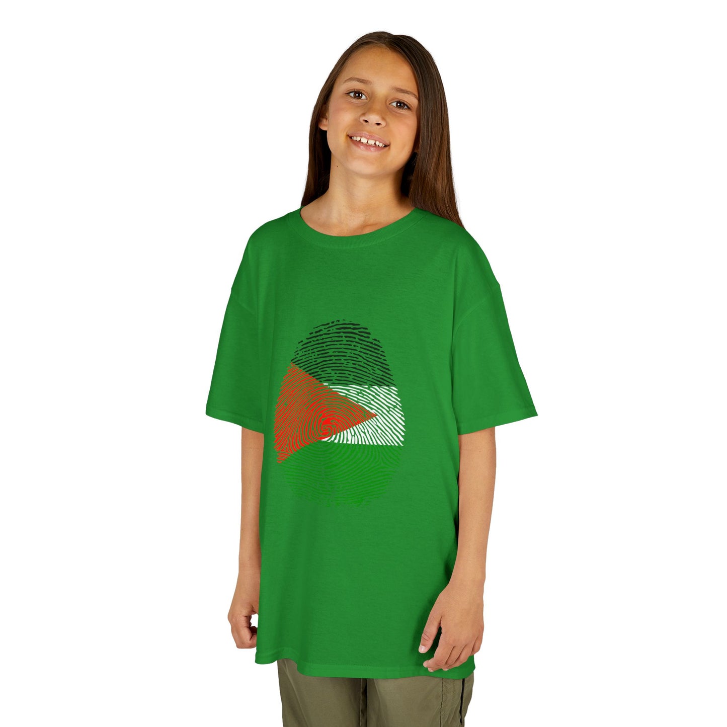 PALESTINE Fingerprint flag Soccer World Cup Fan T-Shirt (KIDS - UNISEX)