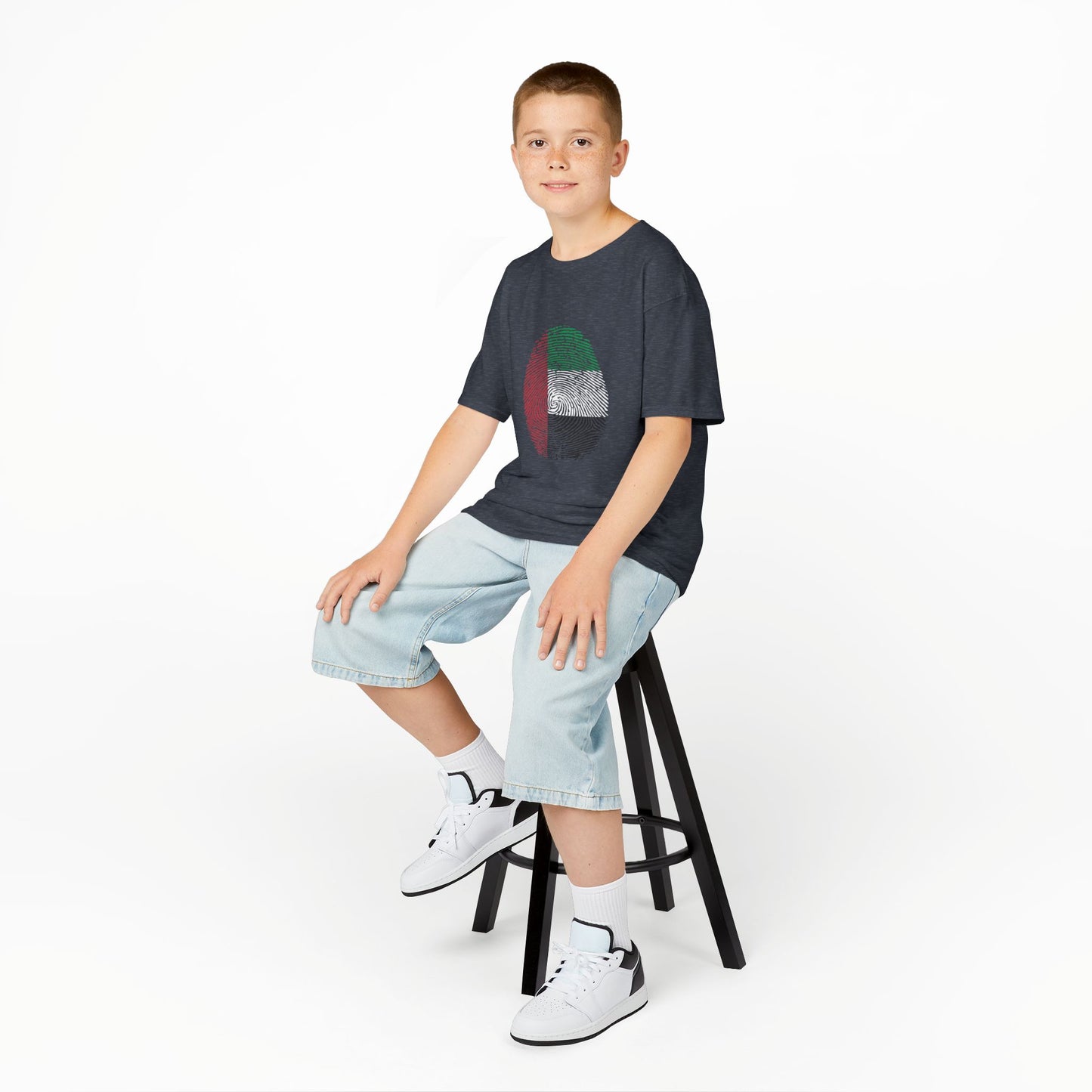 UAE Fingerprint flag Soccer World Cup Fan T-Shirt (KIDS - UNISEX)