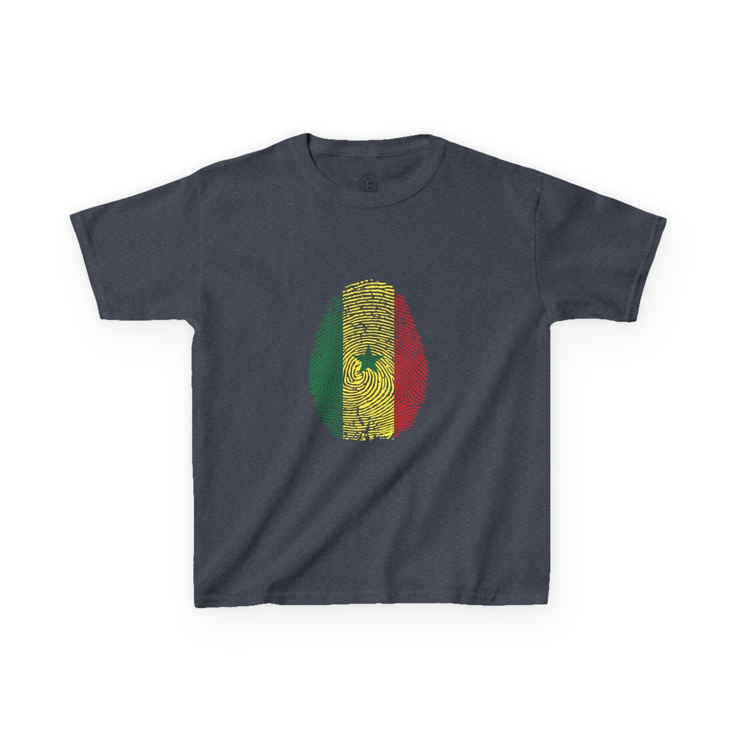 SENEGAL Fingerprint flag Soccer World Cup Fan T-Shirt (KIDS - UNISEX)