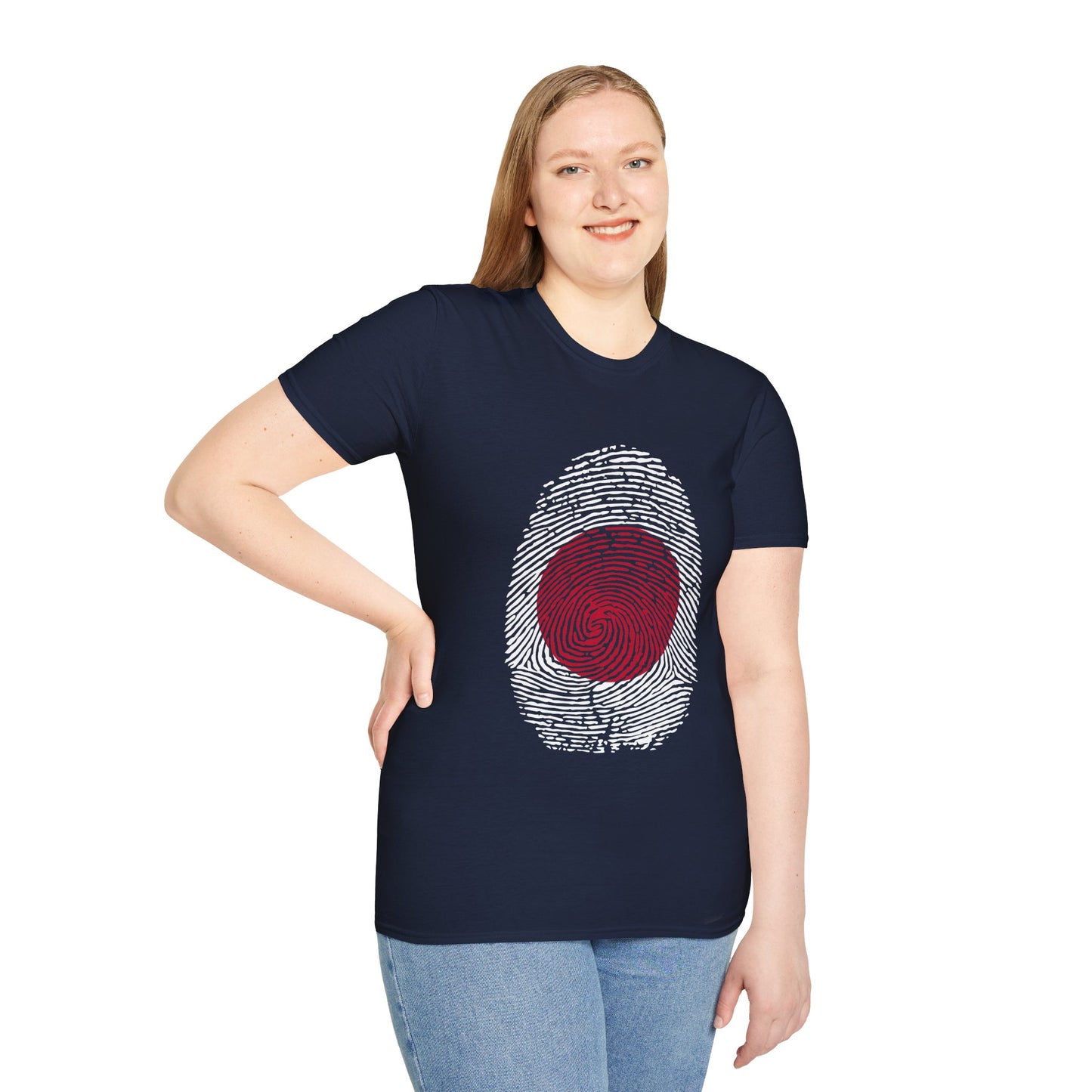 JAPAN Fingerprint flag Soccer World Cup Fan T-Shirt (WOMEN)