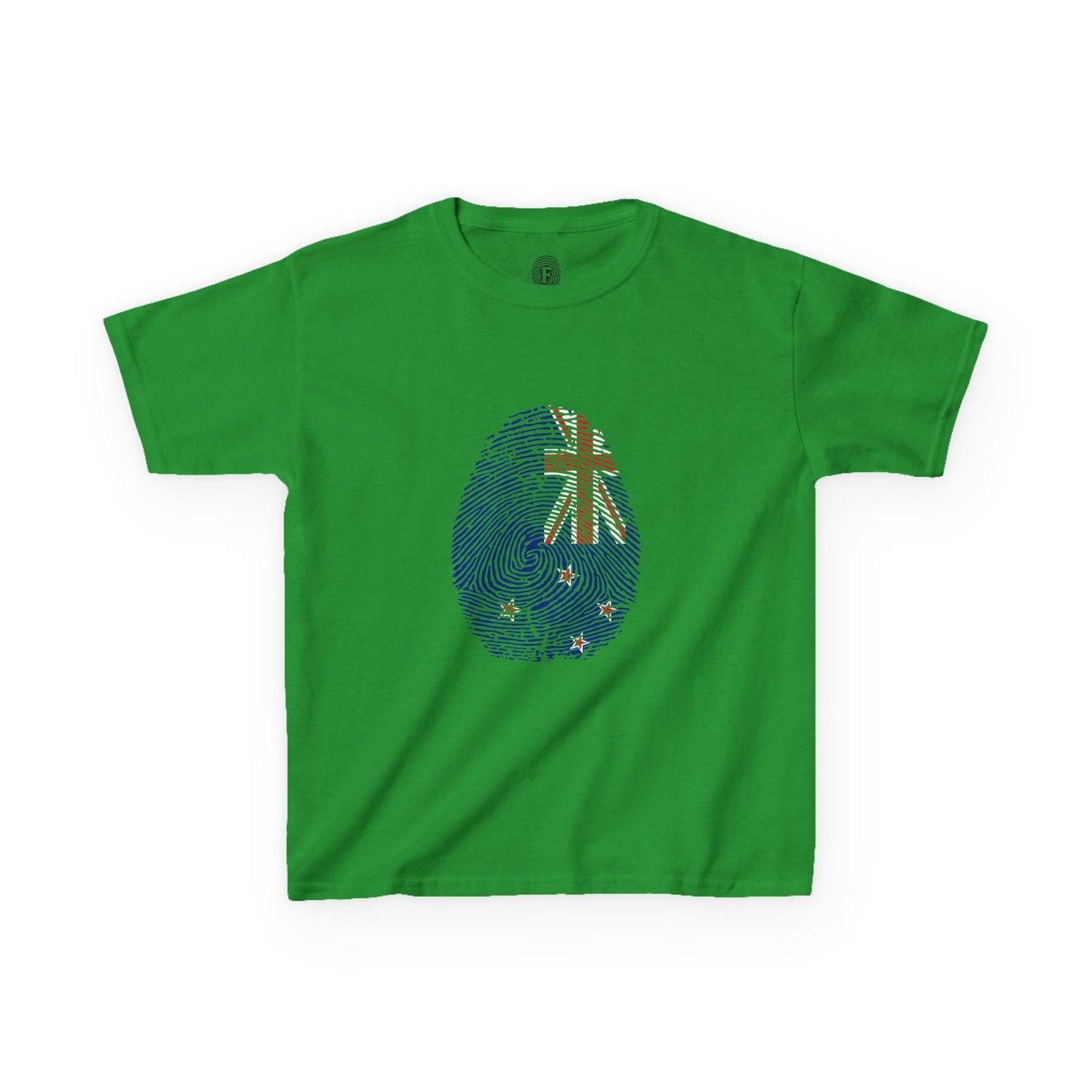 NEW ZEALAND Fingerprint flag Soccer World Cup Fan T-Shirt (KIDS - UNISEX)