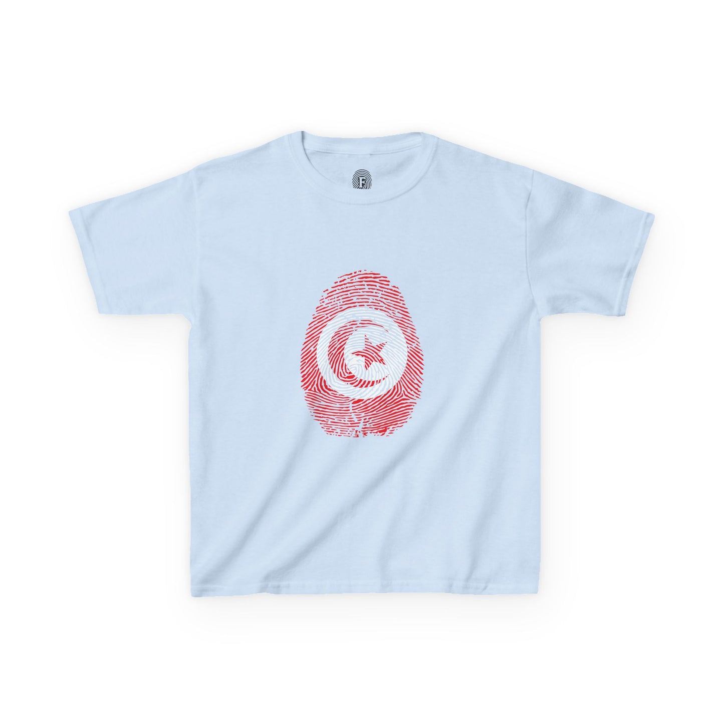 TUNISIA Fingerprint flag Soccer World Cup Fan T-Shirt (KIDS - UNISEX)