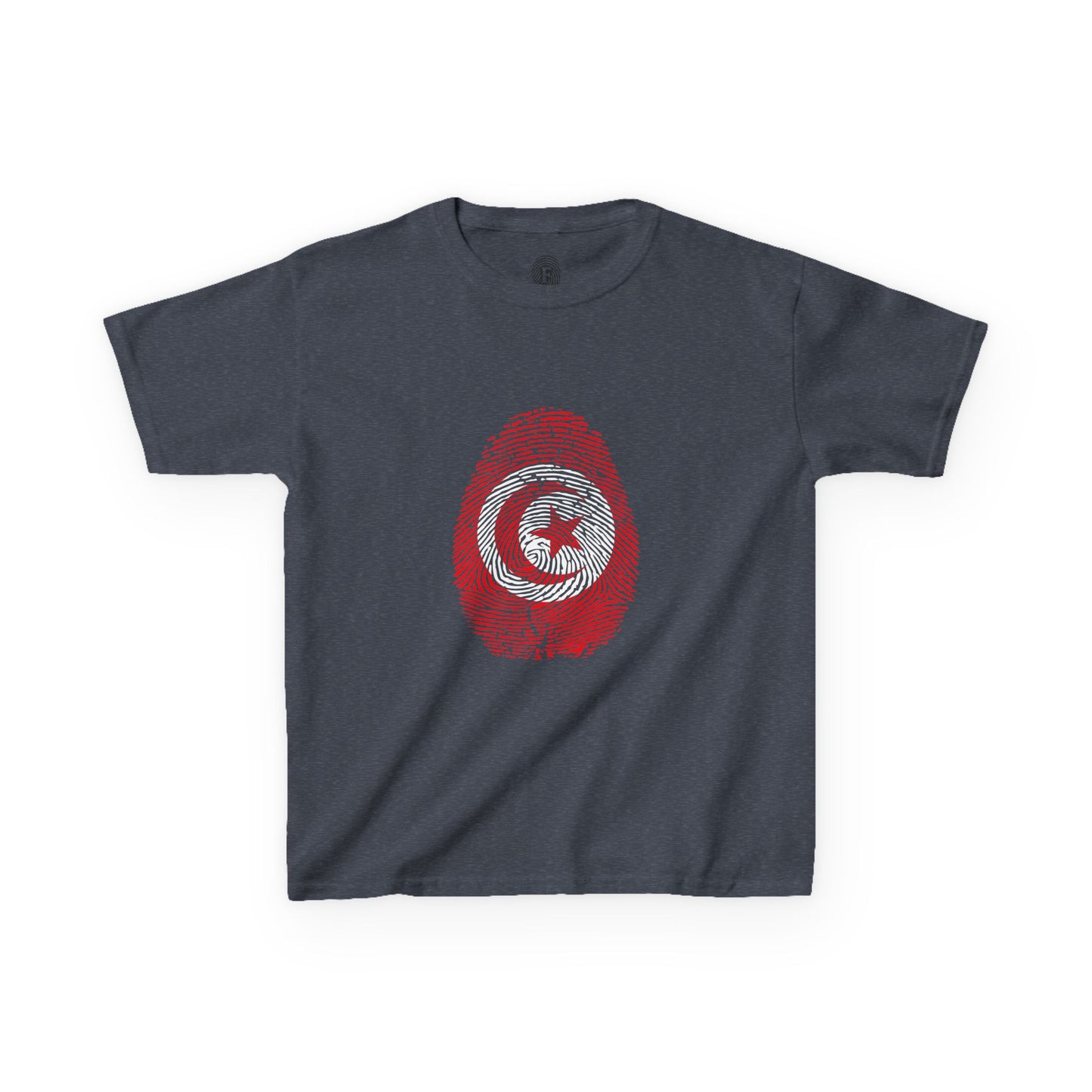 TUNISIA Fingerprint flag Soccer World Cup Fan T-Shirt (KIDS - UNISEX)