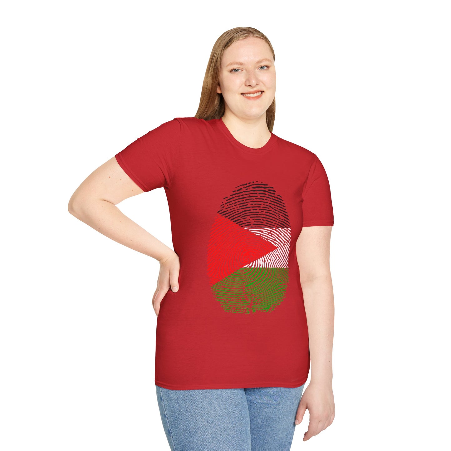 PALESTINE Fingerprint flag Soccer World Cup Fan T-Shirt (WOMEN)