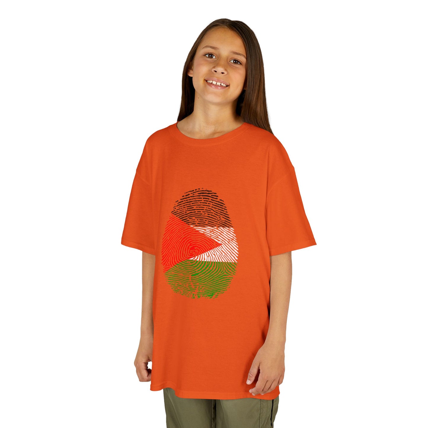 PALESTINE Fingerprint flag Soccer World Cup Fan T-Shirt (KIDS - UNISEX)
