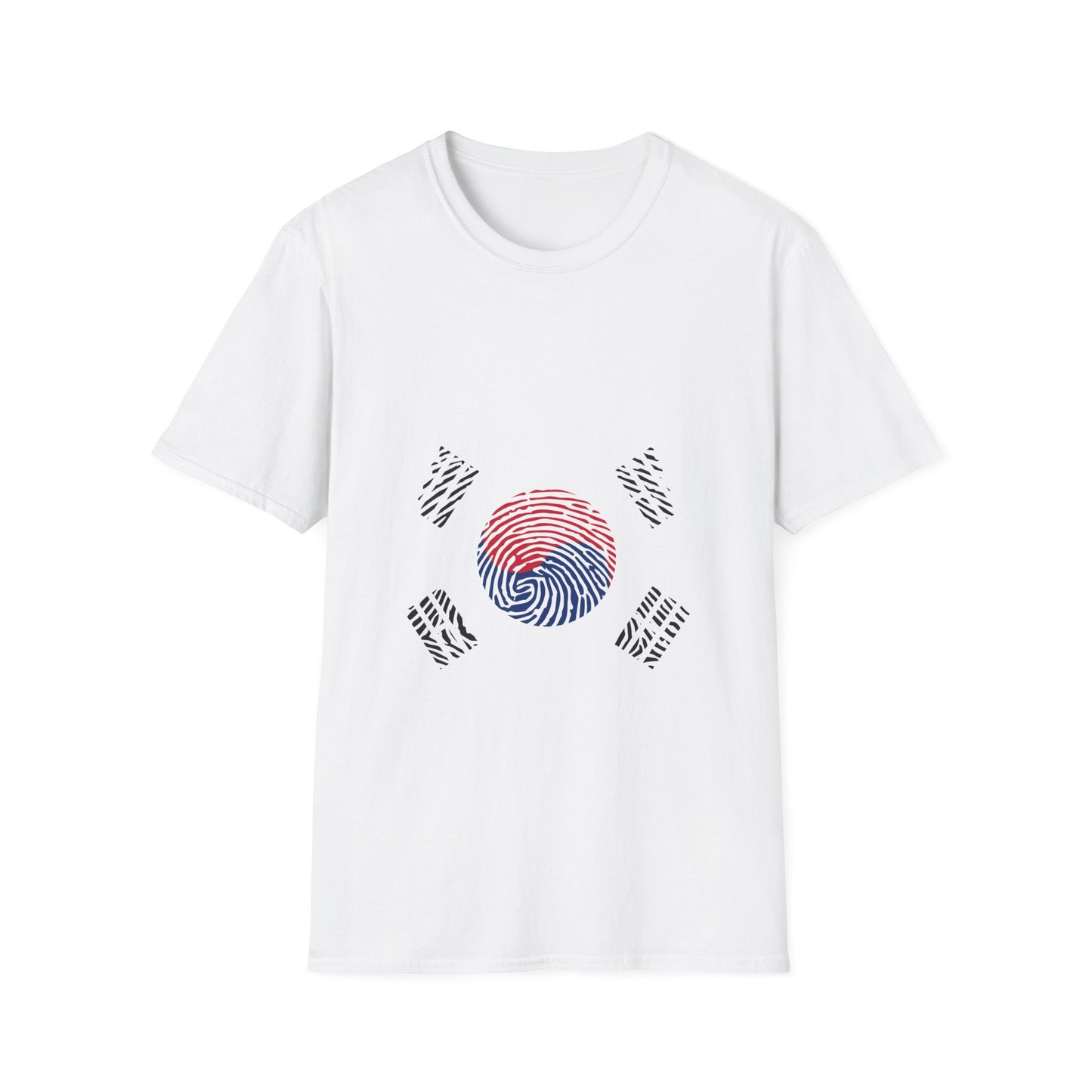 SOUTH KOREA Fingerprint flag Soccer World Cup Fan T-Shirt (MEN)