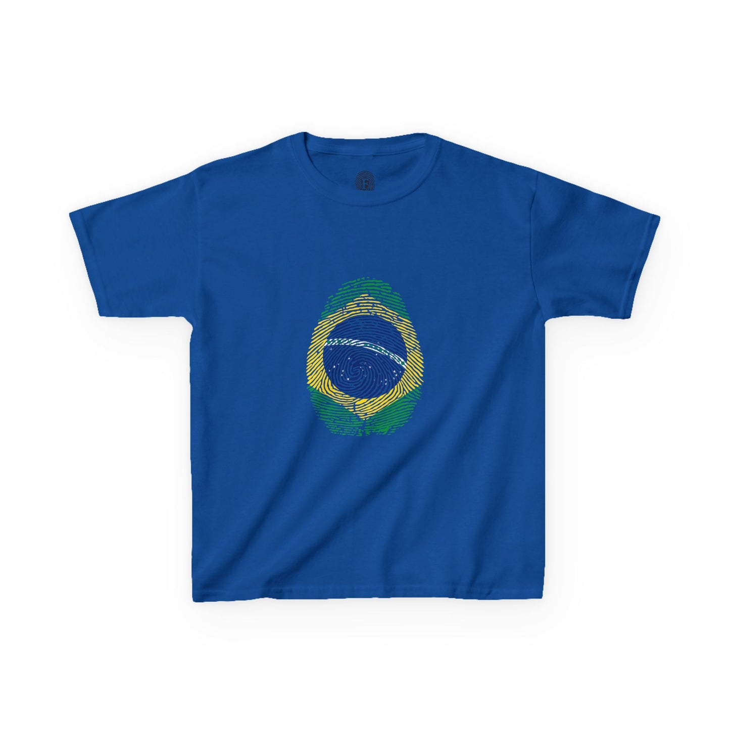 BRAZIL Fingerprint flag Soccer World Cup Fan T-Shirt (KIDS - UNISEX)