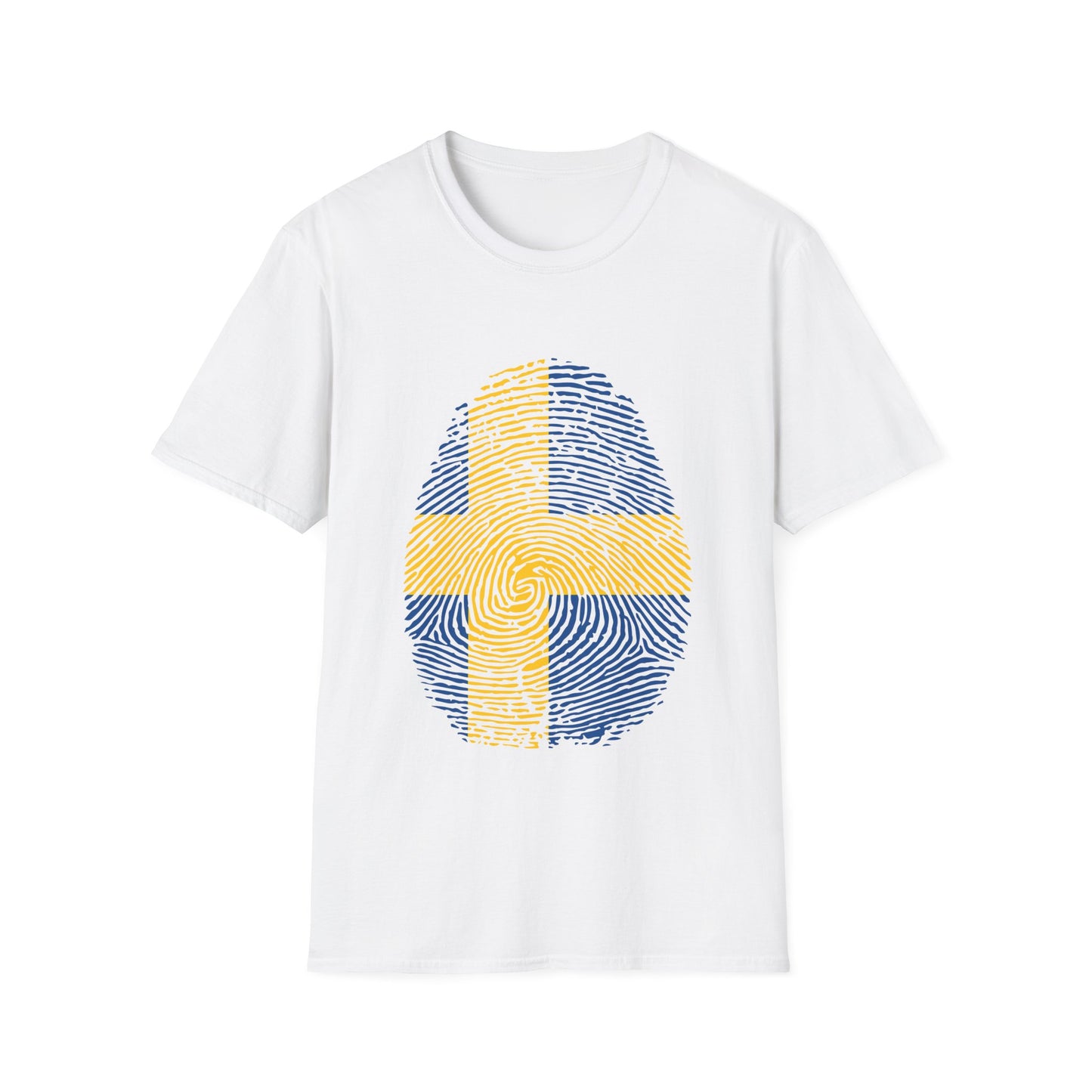 SWEDEN Fingerprint flag Soccer World Cup Fan T-Shirt (WOMEN)