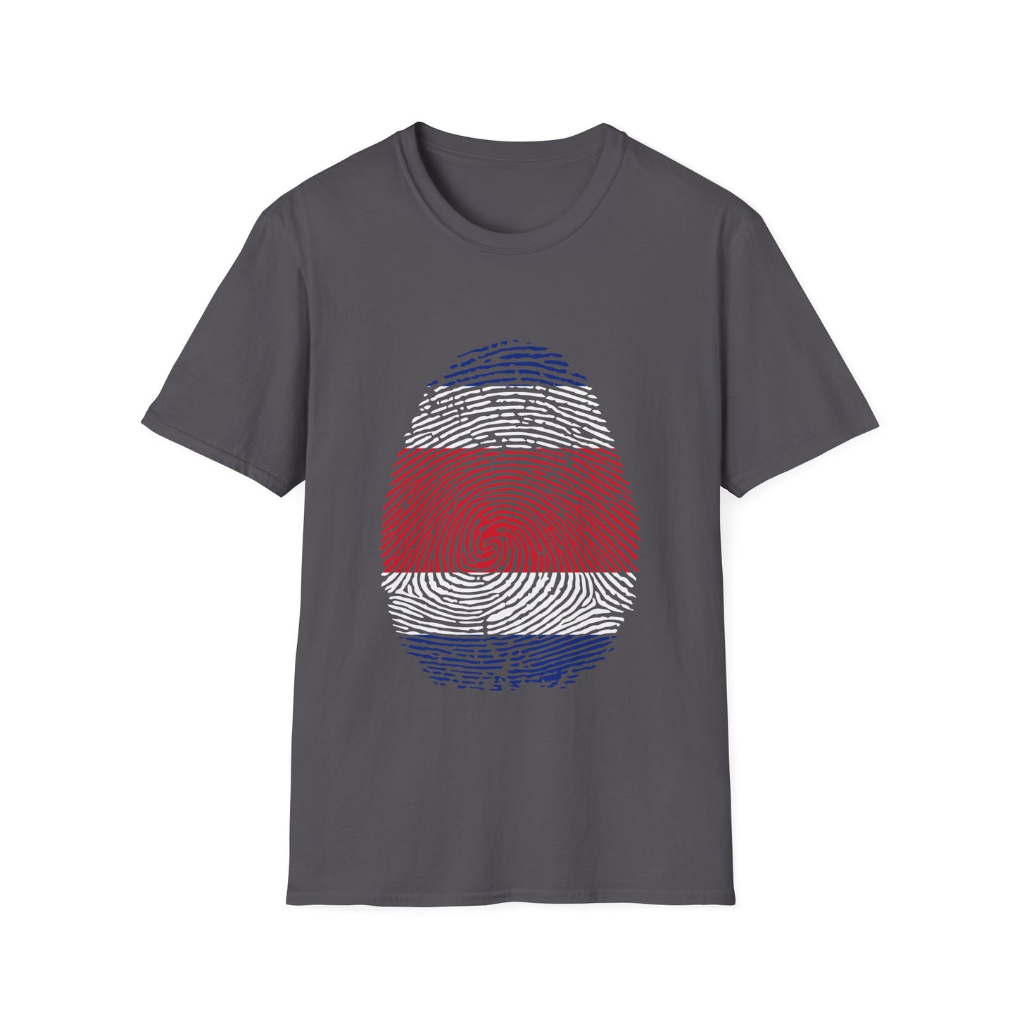 COSTA RICA Fingerprint flag Soccer World Cup Fan T-Shirt (WOMEN)