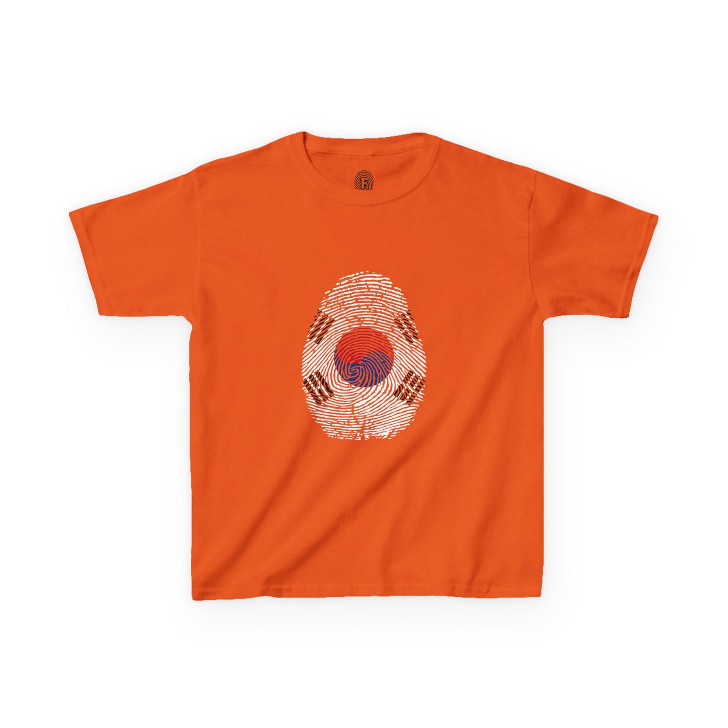 SOUTH KOREA Fingerprint flag Soccer World Cup Fan T-Shirt (KIDS - UNISEX)