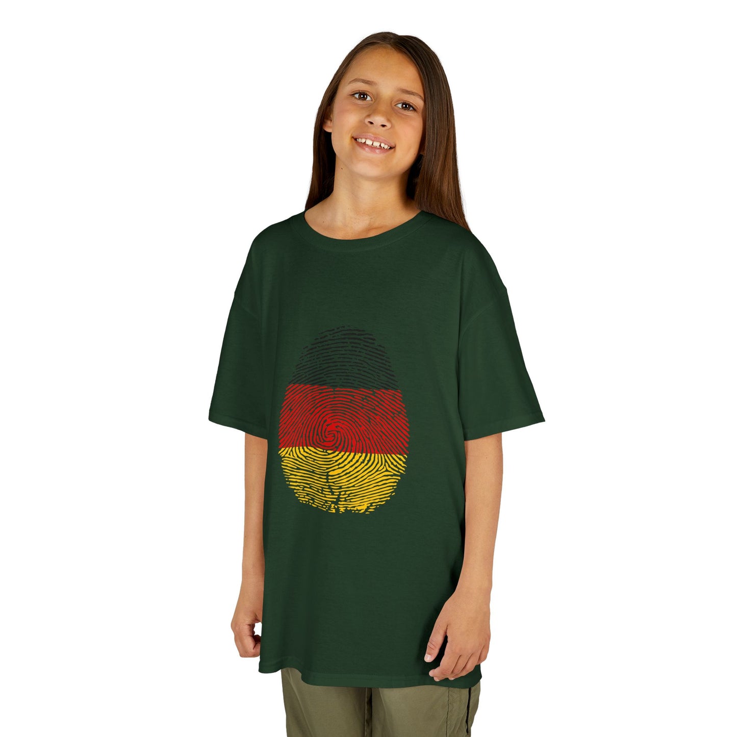 GERMANY Fingerprint flag Soccer World Cup Fan T-Shirt (KIDS - UNISEX)
