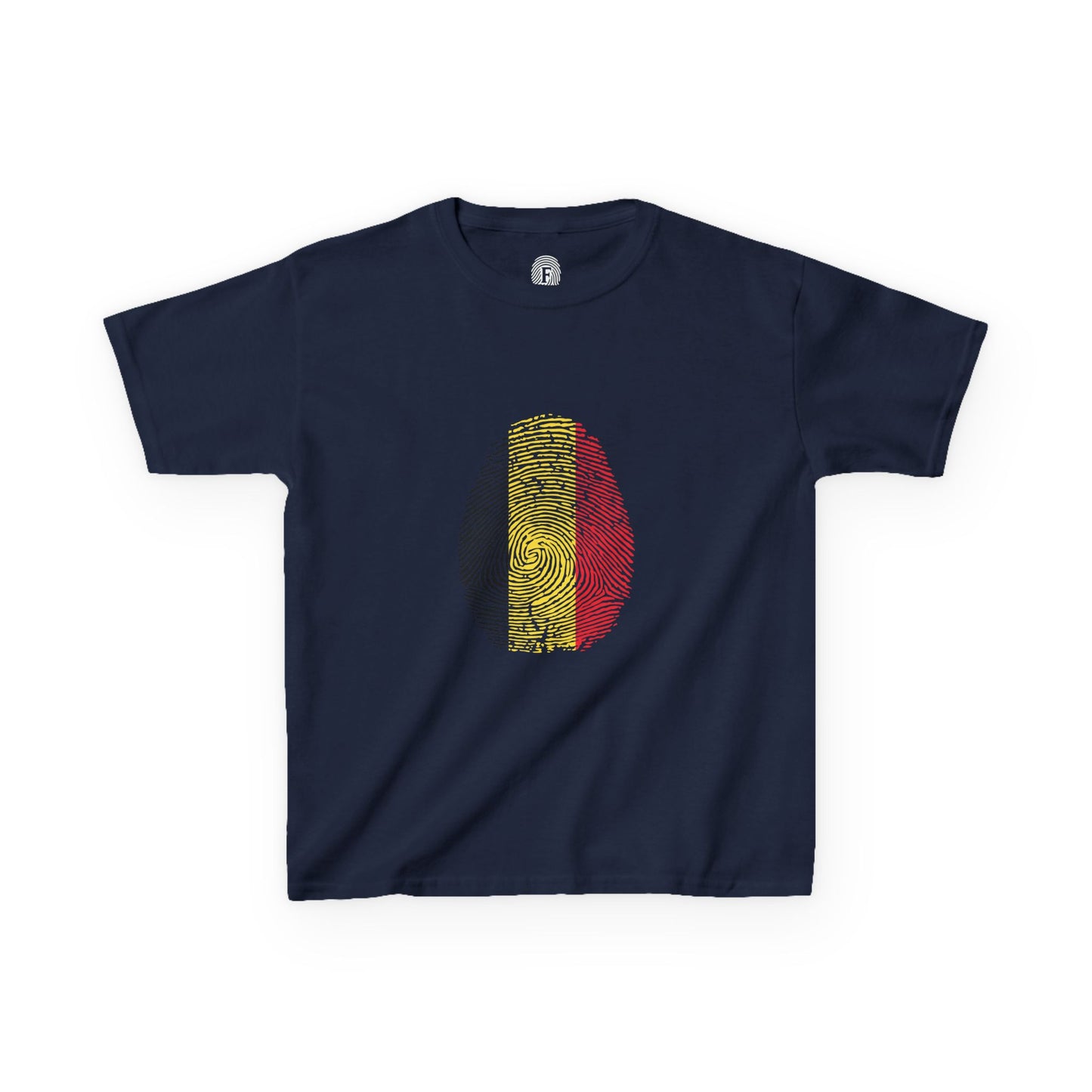 BELGIUM Fingerprint flag Soccer World Cup Fan T-Shirt (KIDS - UNISEX)
