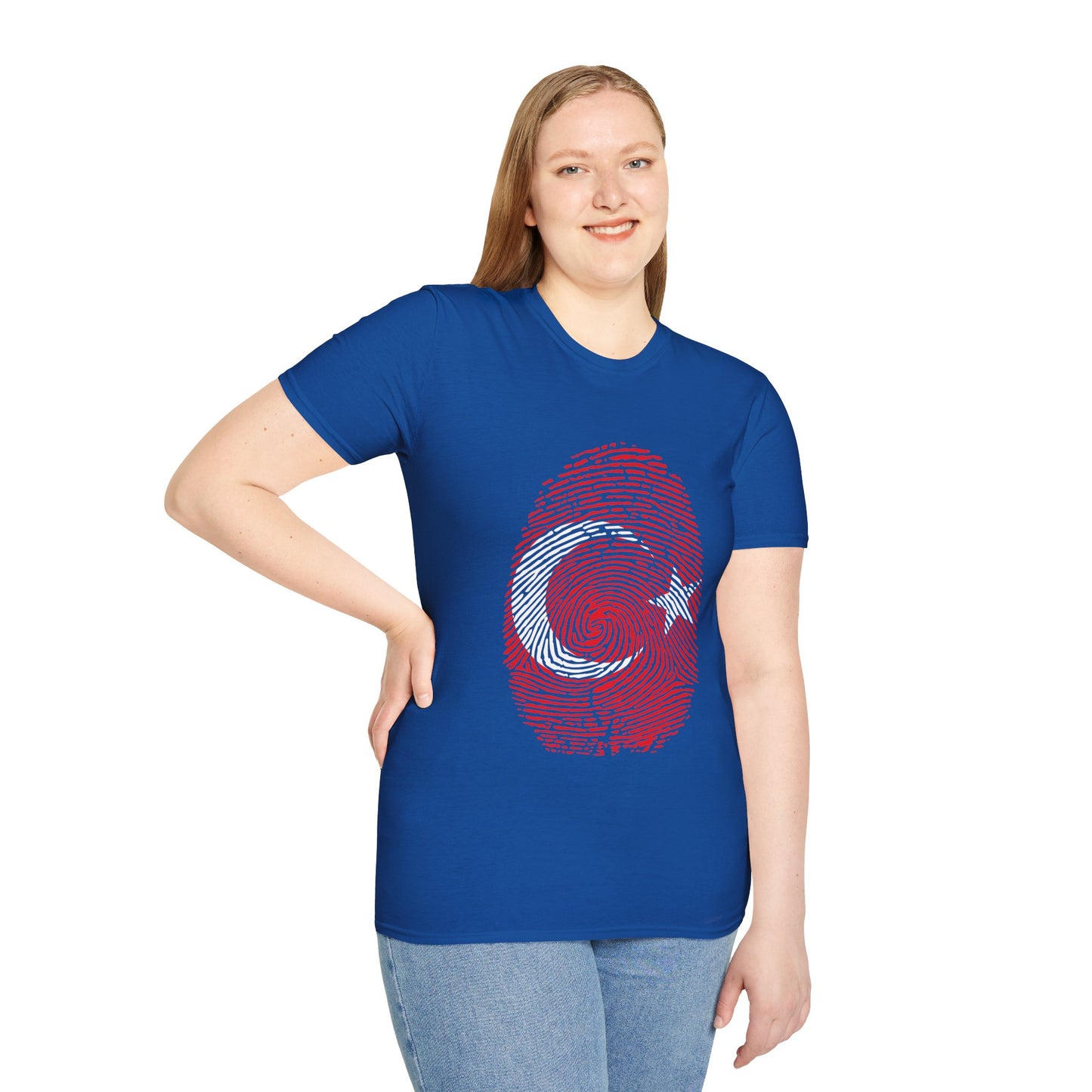 TURKIYE Fingerprint flag Soccer World Cup Fan T-Shirt (WOMEN)
