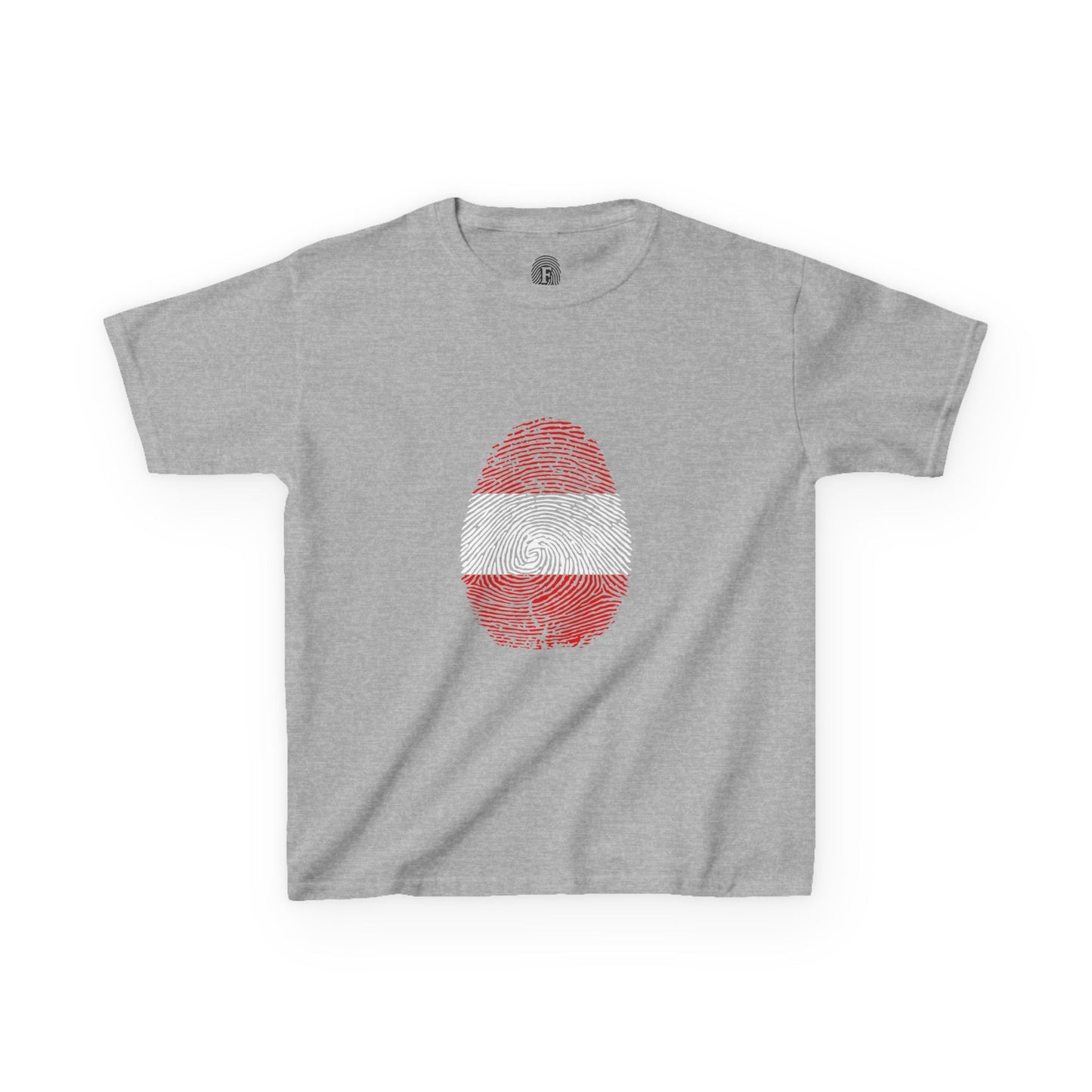 AUSTRIA Fingerprint flag Soccer World Cup Fan T-Shirt (KIDS - UNISEX)