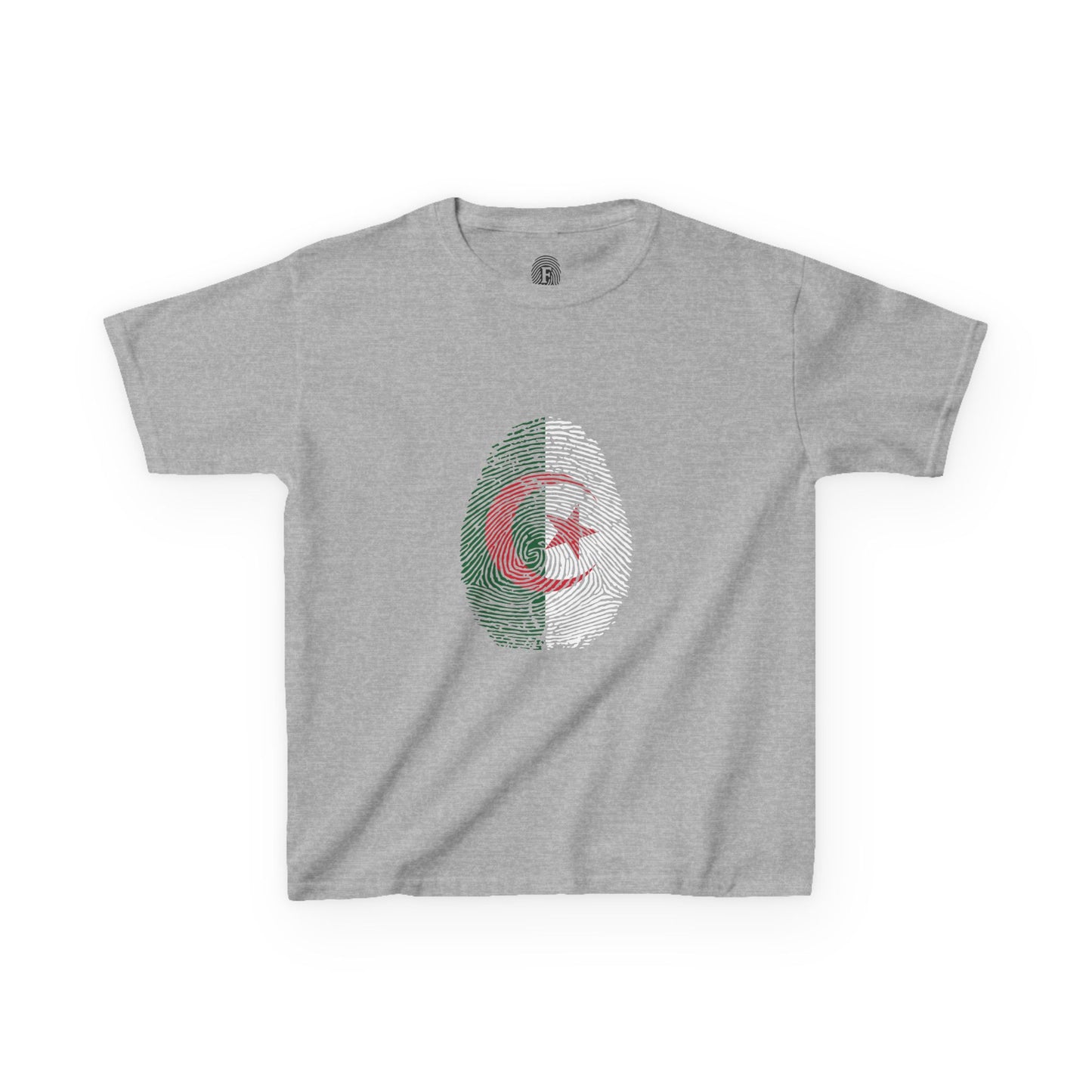 ALGERIA Fingerprint flag Soccer World Cup Fan T-Shirt (KIDS - UNISEX)