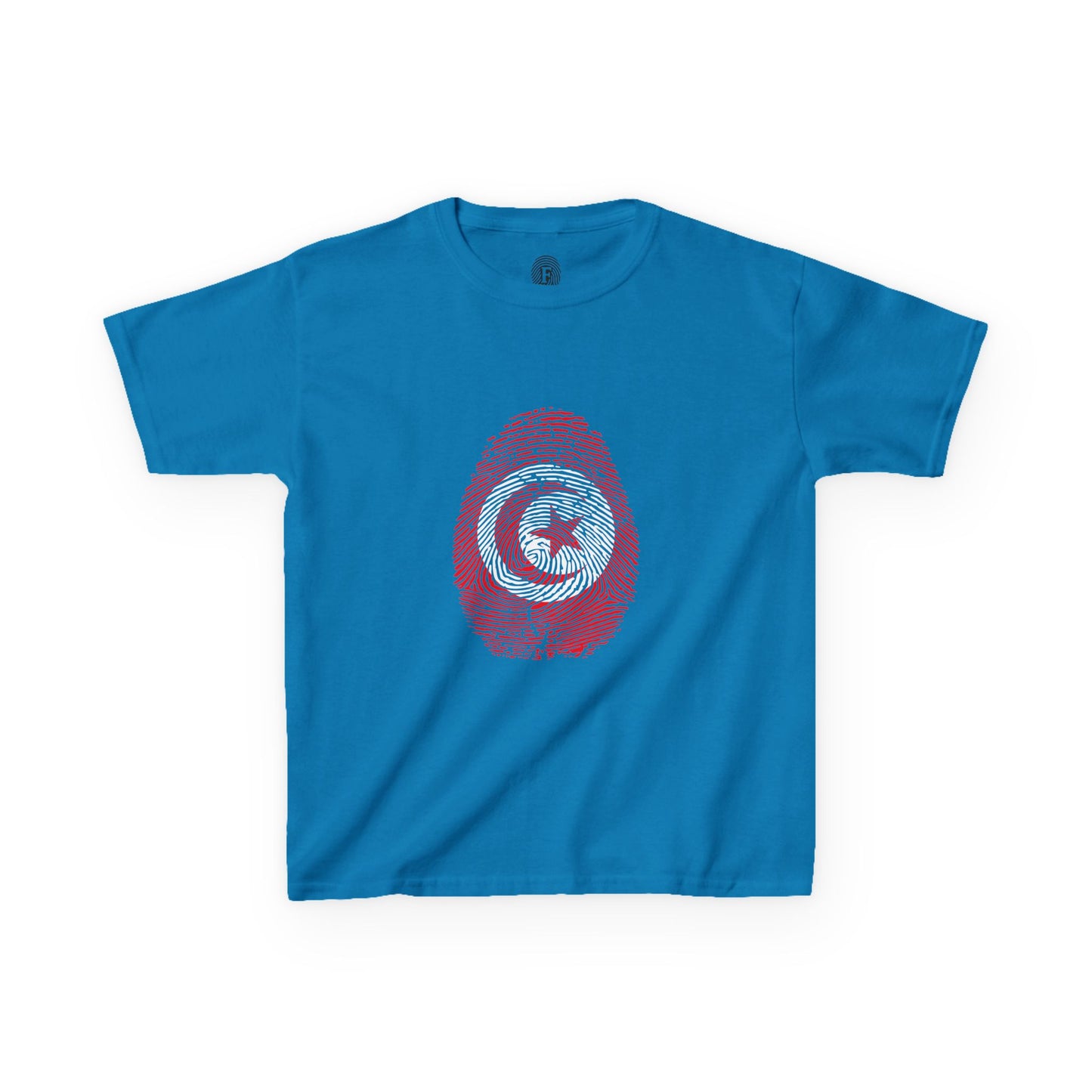 TUNISIA Fingerprint flag Soccer World Cup Fan T-Shirt (KIDS - UNISEX)
