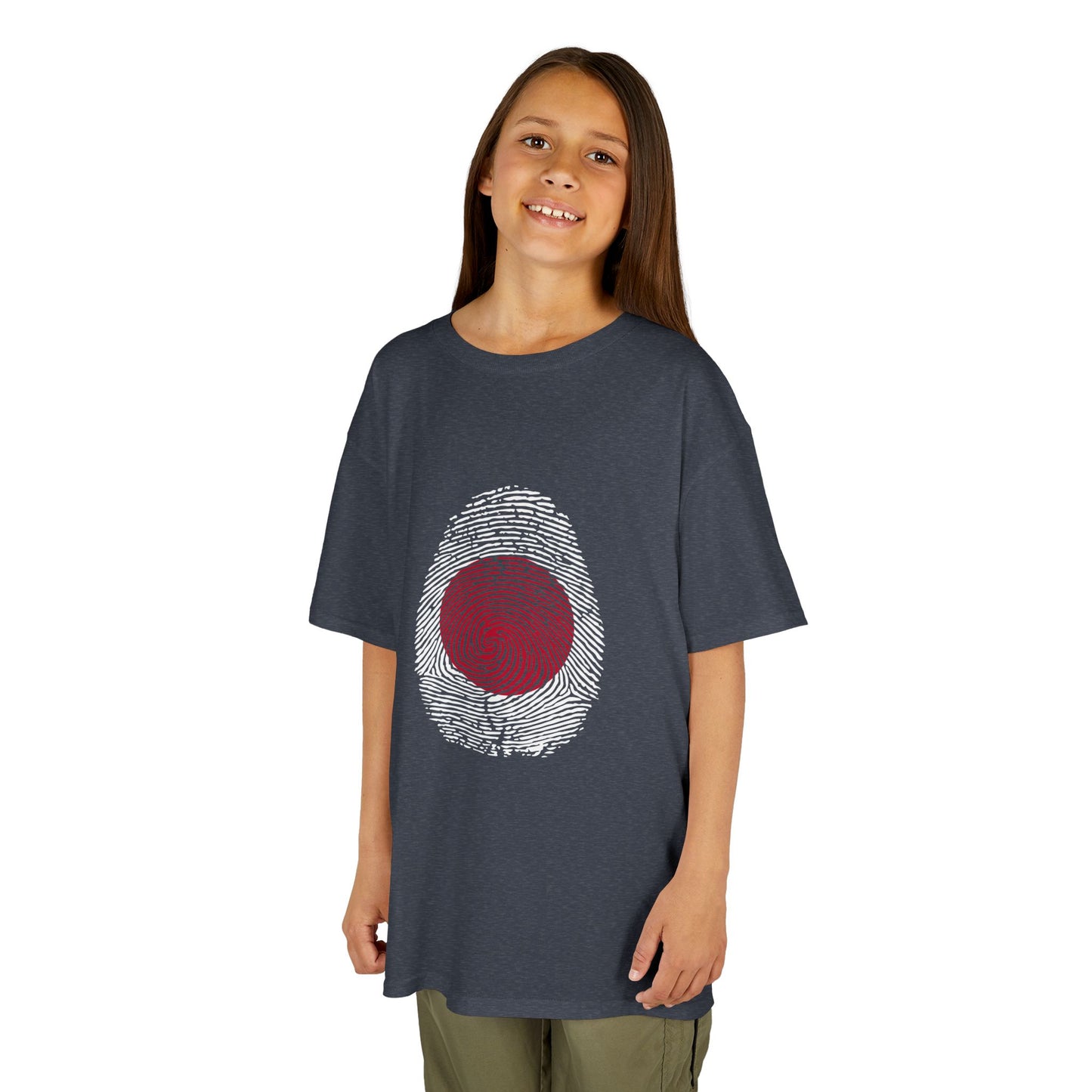 JAPAN Fingerprint flag Soccer World Cup Fan T-Shirt (KIDS - UNISEX)