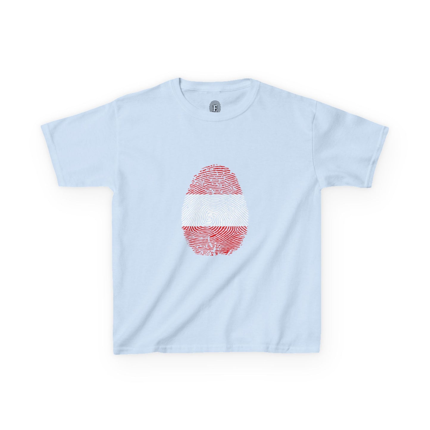 AUSTRIA Fingerprint flag Soccer World Cup Fan T-Shirt (KIDS - UNISEX)