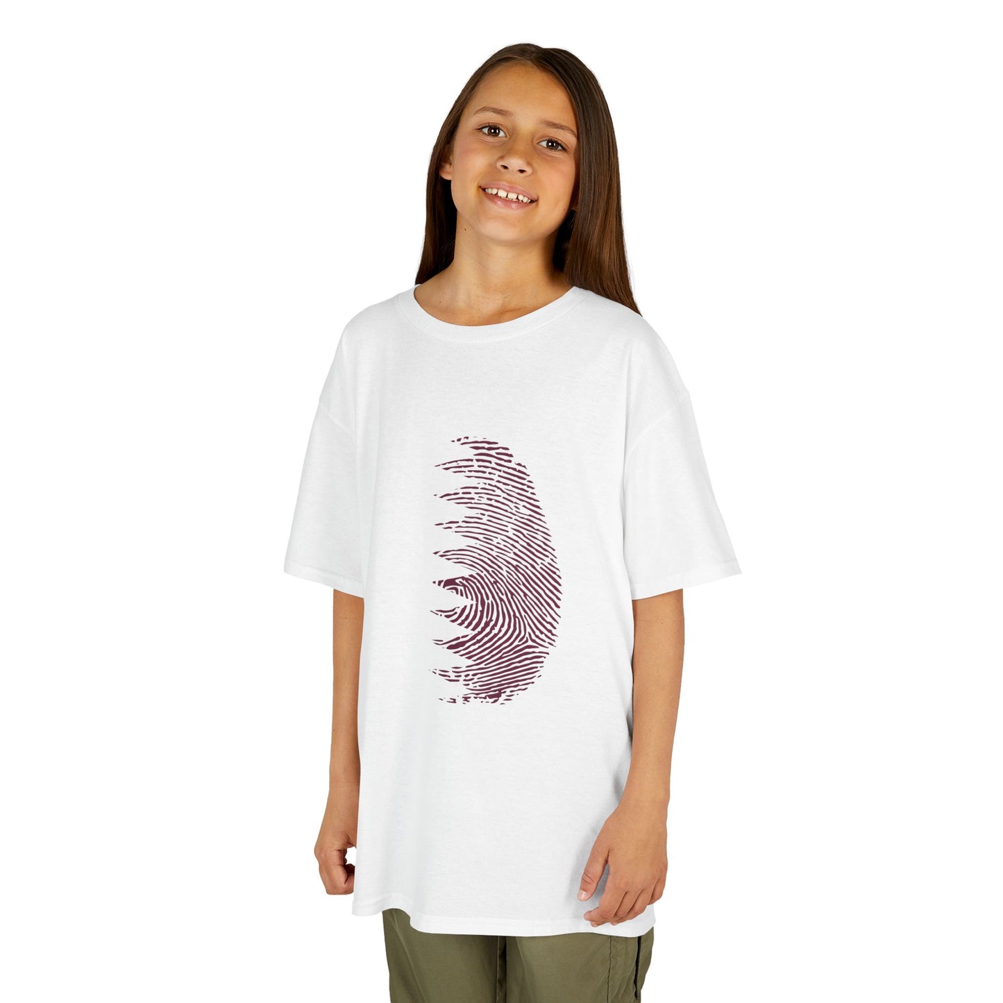 QATAR Fingerprint flag Soccer World Cup Fan T-Shirt (KIDS - UNISEX)