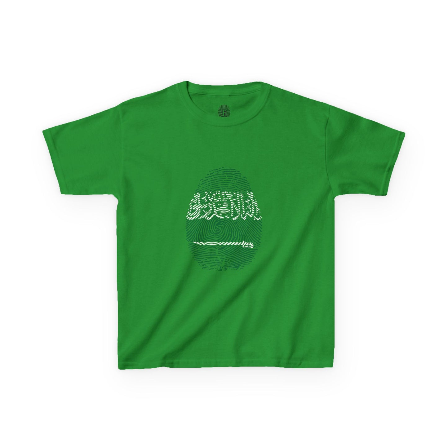 SAUDI ARABIA Fingerprint flag Soccer World Cup Fan T-Shirt (KIDS - UNISEX)