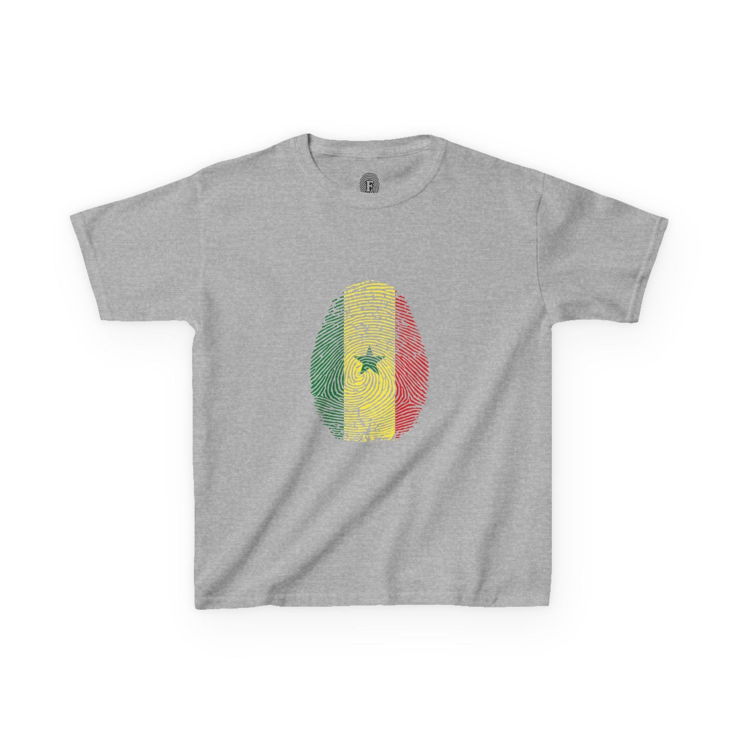 SENEGAL Fingerprint flag Soccer World Cup Fan T-Shirt (KIDS - UNISEX)