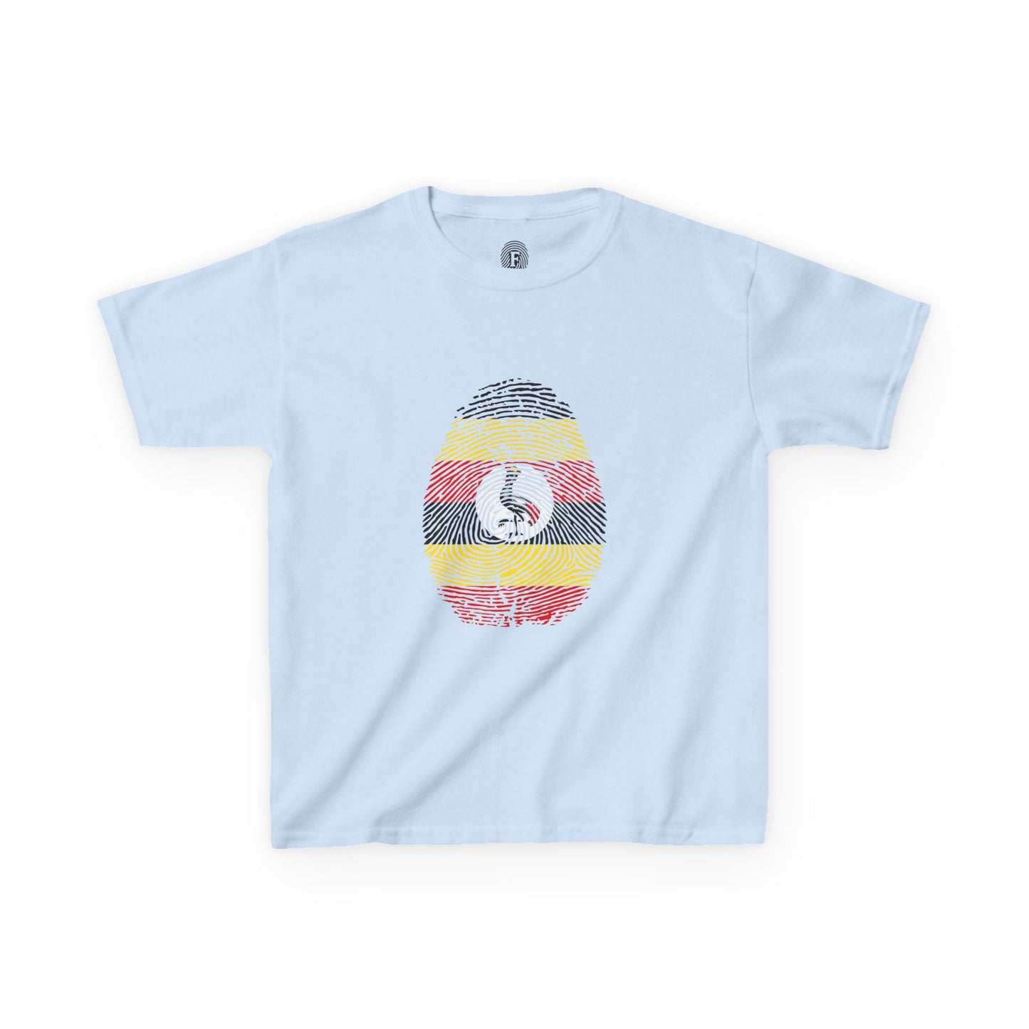 UGANDA Fingerprint flag Soccer World Cup Fan T-Shirt (KIDS - UNISEX)