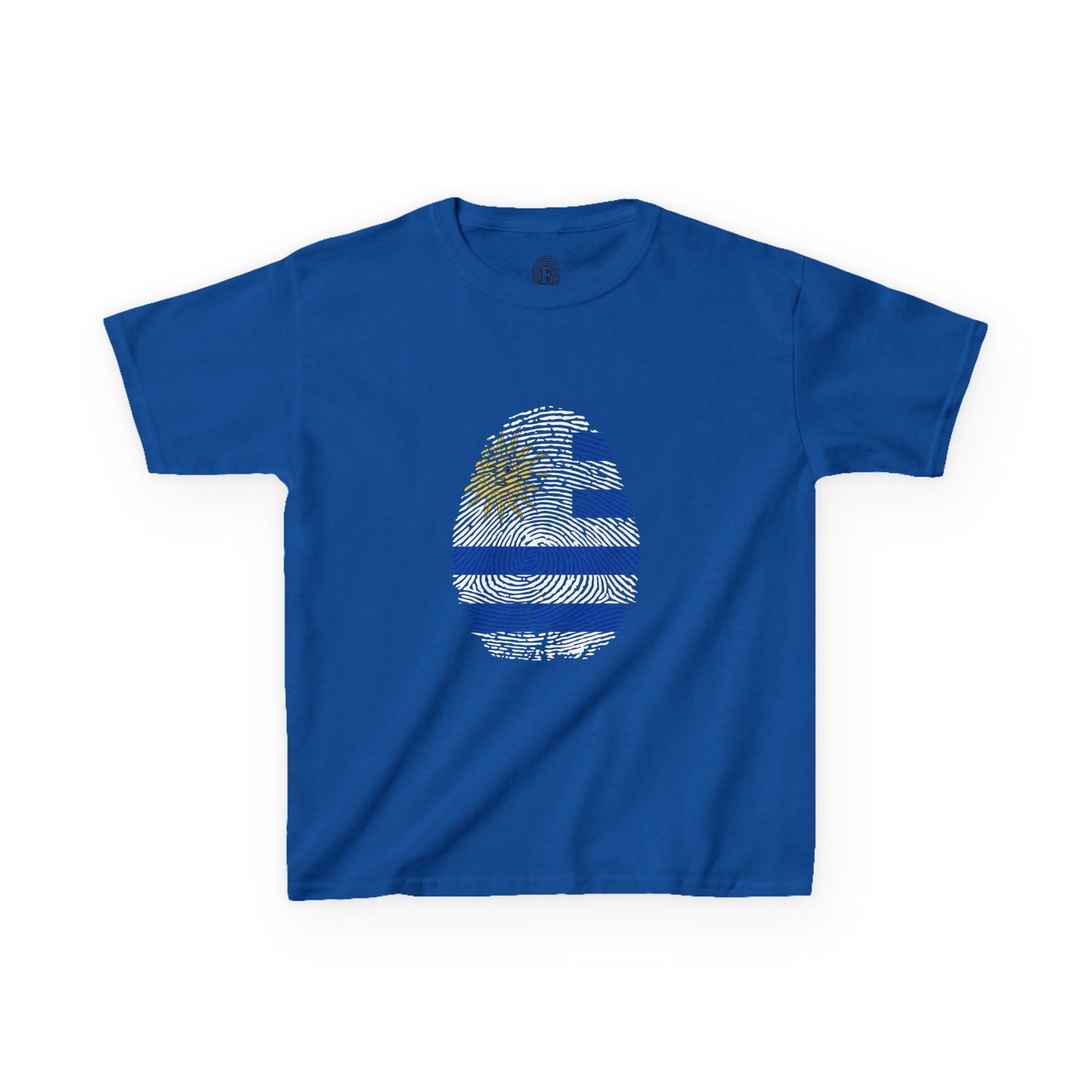 URUGUAY Fingerprint flag Soccer World Cup Fan T-Shirt (KIDS - UNISEX)