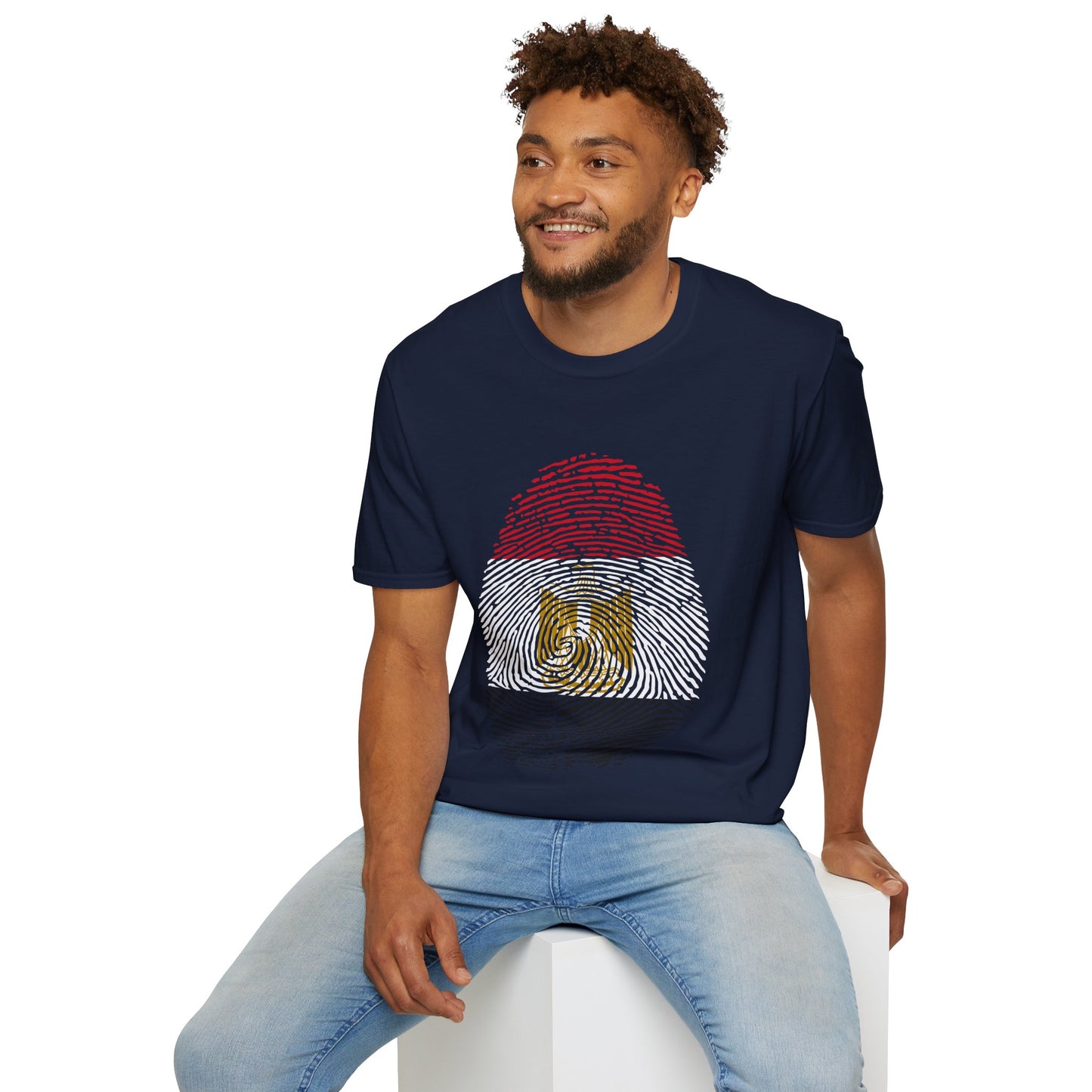 EGYPT Fingerprint flag Soccer World Cup Fan T-Shirt (MEN)