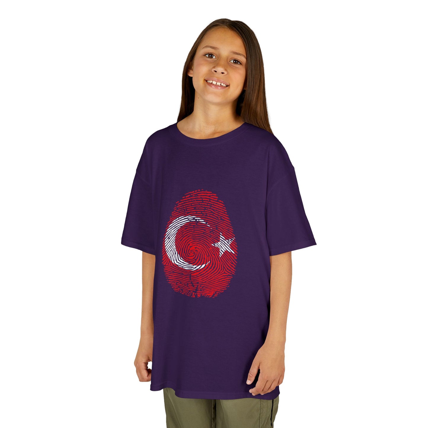 TURKIYE Fingerprint flag Soccer World Cup Fan T-Shirt (KIDS - UNISEX)